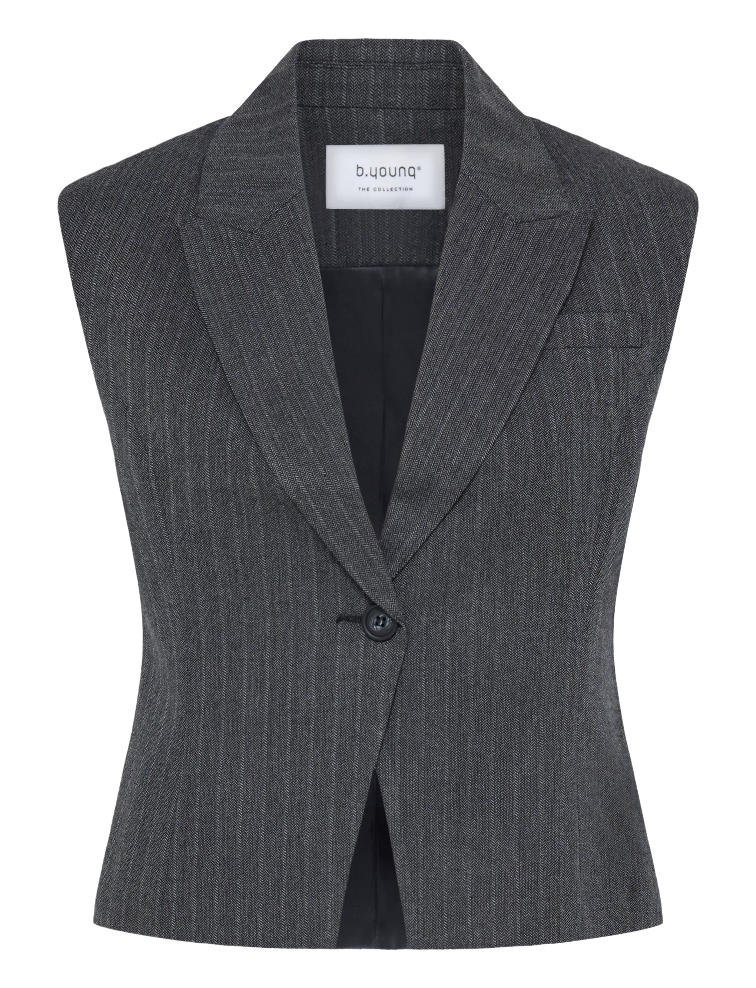 b.young BYELSIE WAISTCOAT - Pintsakud - METEORITE/GREY MIX / grey