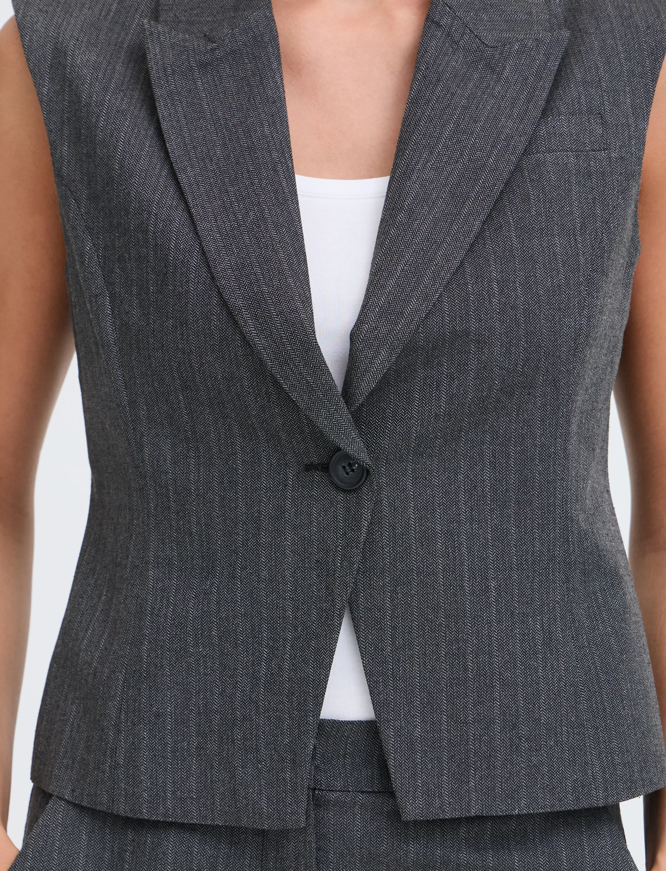 b.young - BYELSIE WAISTCOAT - Ülikonna vestid - meteorite/grey mix - 3