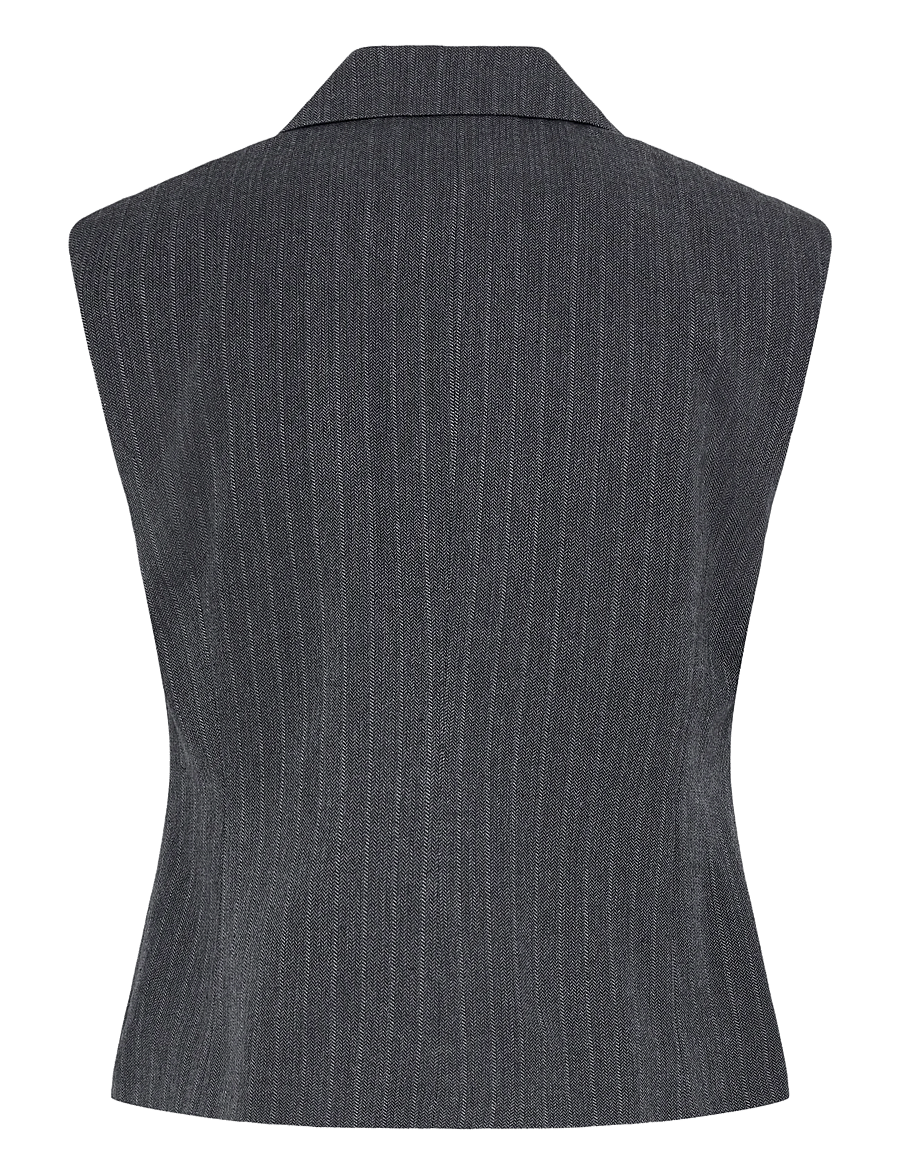 b.young - BYELSIE WAISTCOAT - Ülikonna vestid - meteorite/grey mix - 2