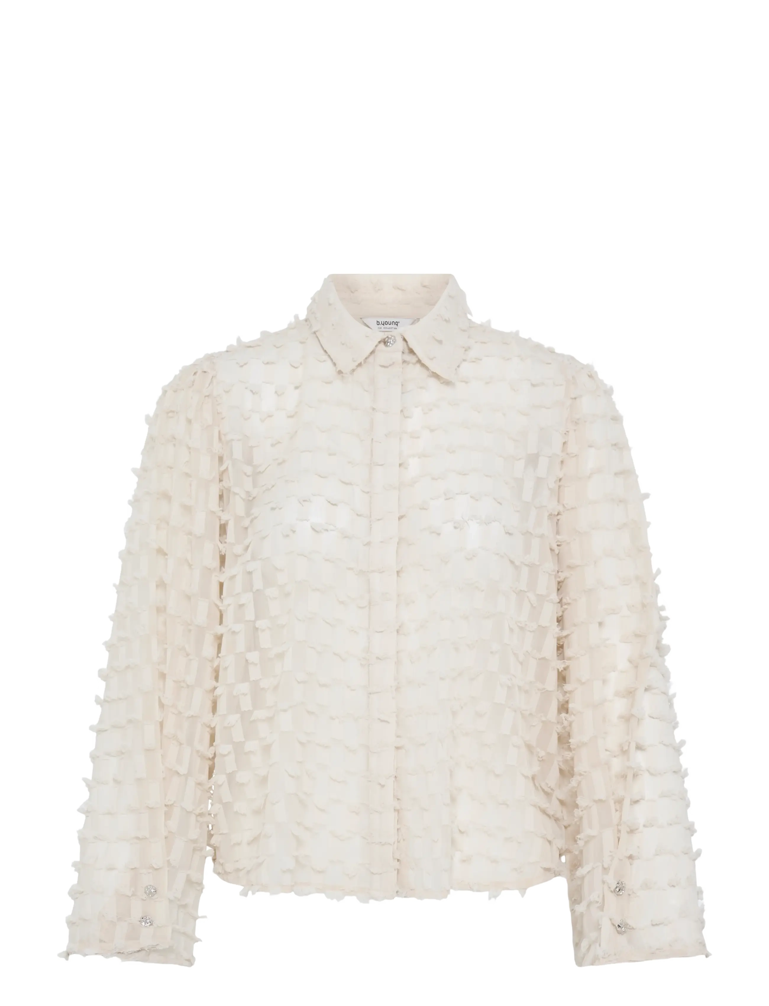 b.young BYFEATHER SHIRT - Summer in the city - OATMEAL / cream