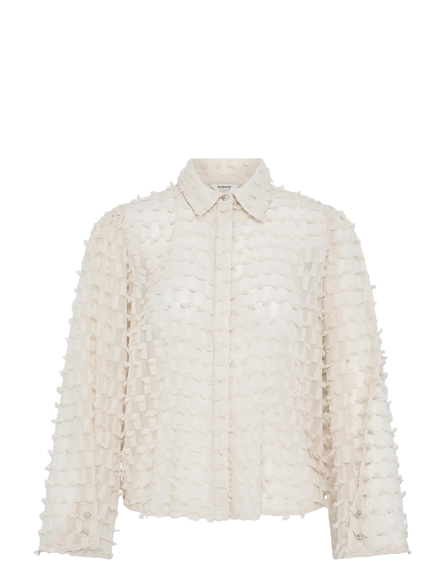 b.young - BYFEATHER SHIRT - long-sleeved shirts - oatmeal - 1