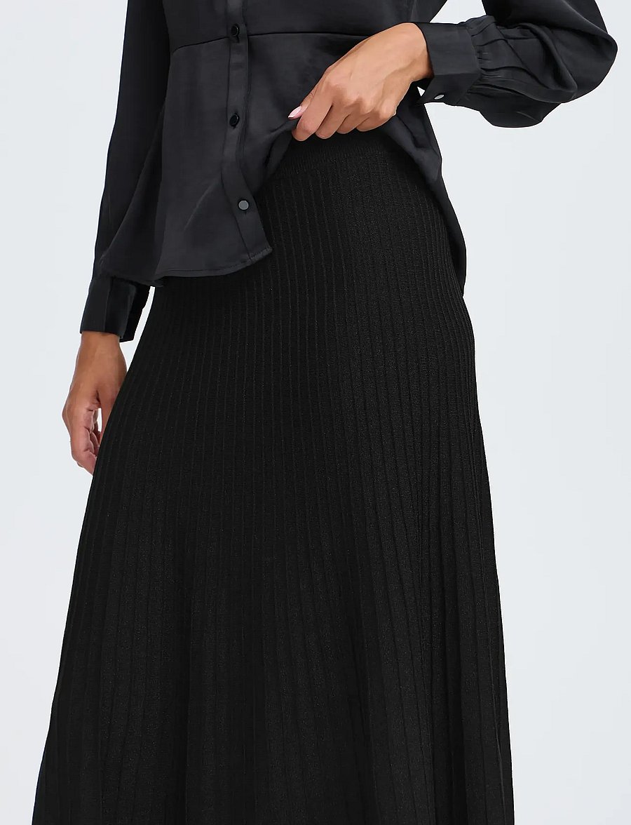 b.young - BYMOBBE PLEAT SKIRT - midi skirts - meteorite - 0