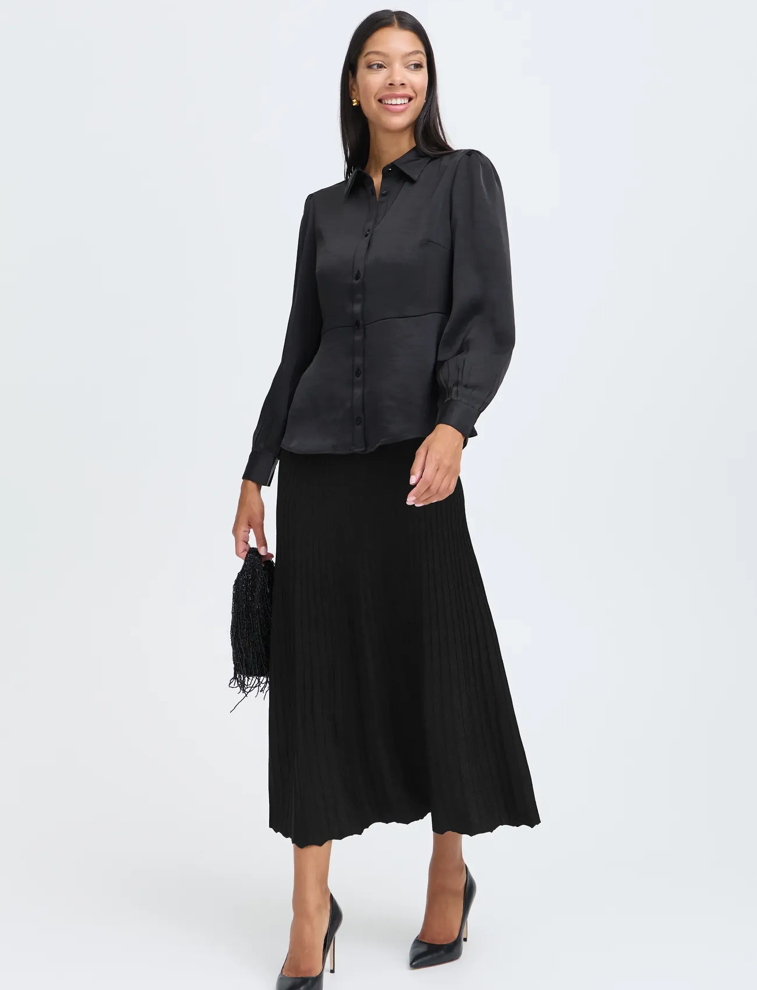 b.young - BYMOBBE PLEAT SKIRT - plisseeritud seelikud - meteorite - 5