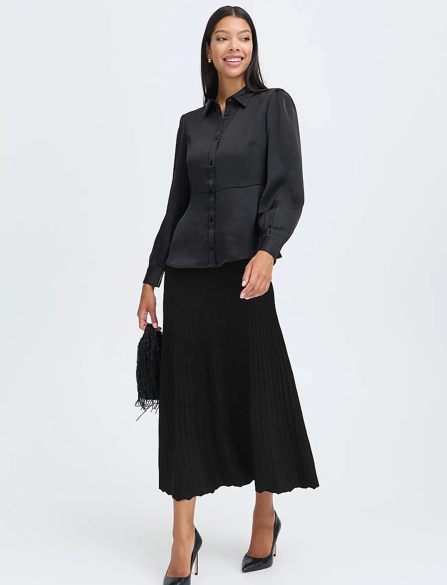 b.young - BYMOBBE PLEAT SKIRT - midi skirts - meteorite - 5