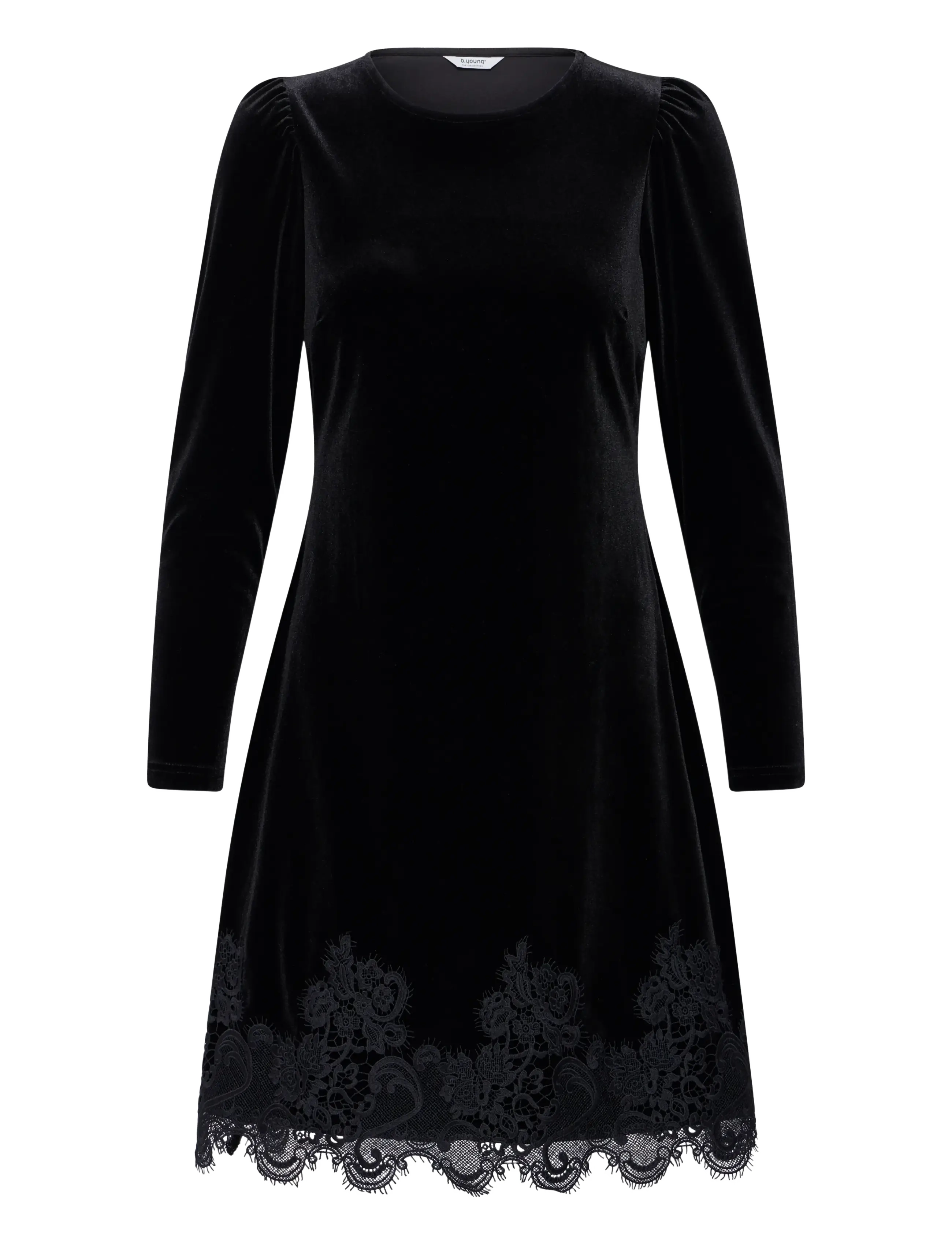 b.young - BYPERLINA LACE HEM DRESS - kurze kleider - meteorite - 1
