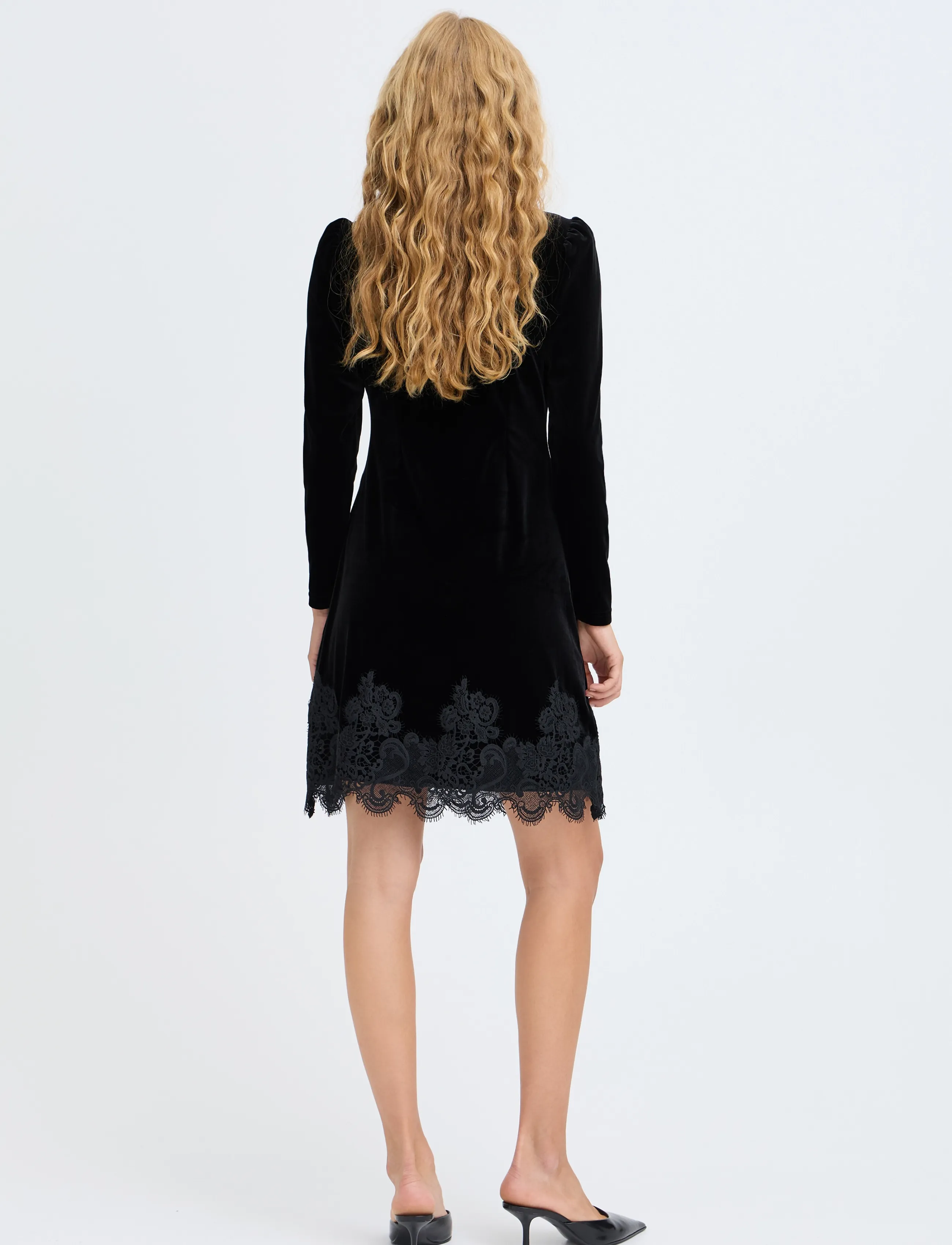 b.young BYPERLINA LACE HEM DRESS - Naiste pidulikud riided - METEORITE / black