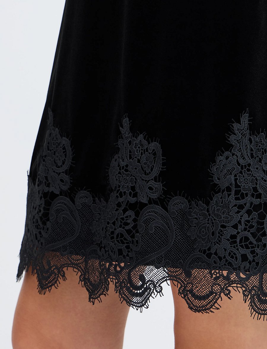 b.young - BYPERLINA LACE HEM DRESS - kurze kleider - meteorite - 4
