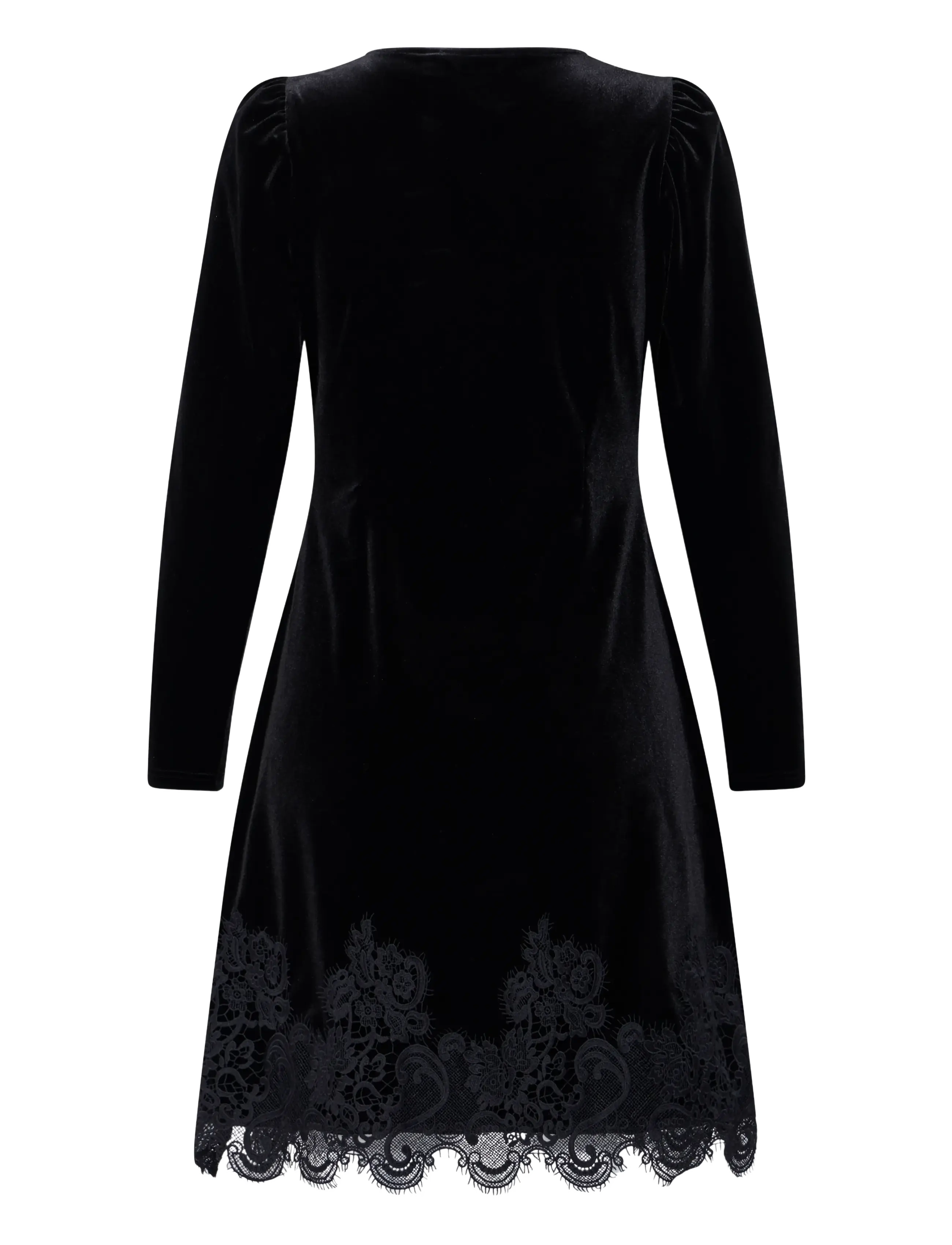 b.young - BYPERLINA LACE HEM DRESS - kurze kleider - meteorite - 2