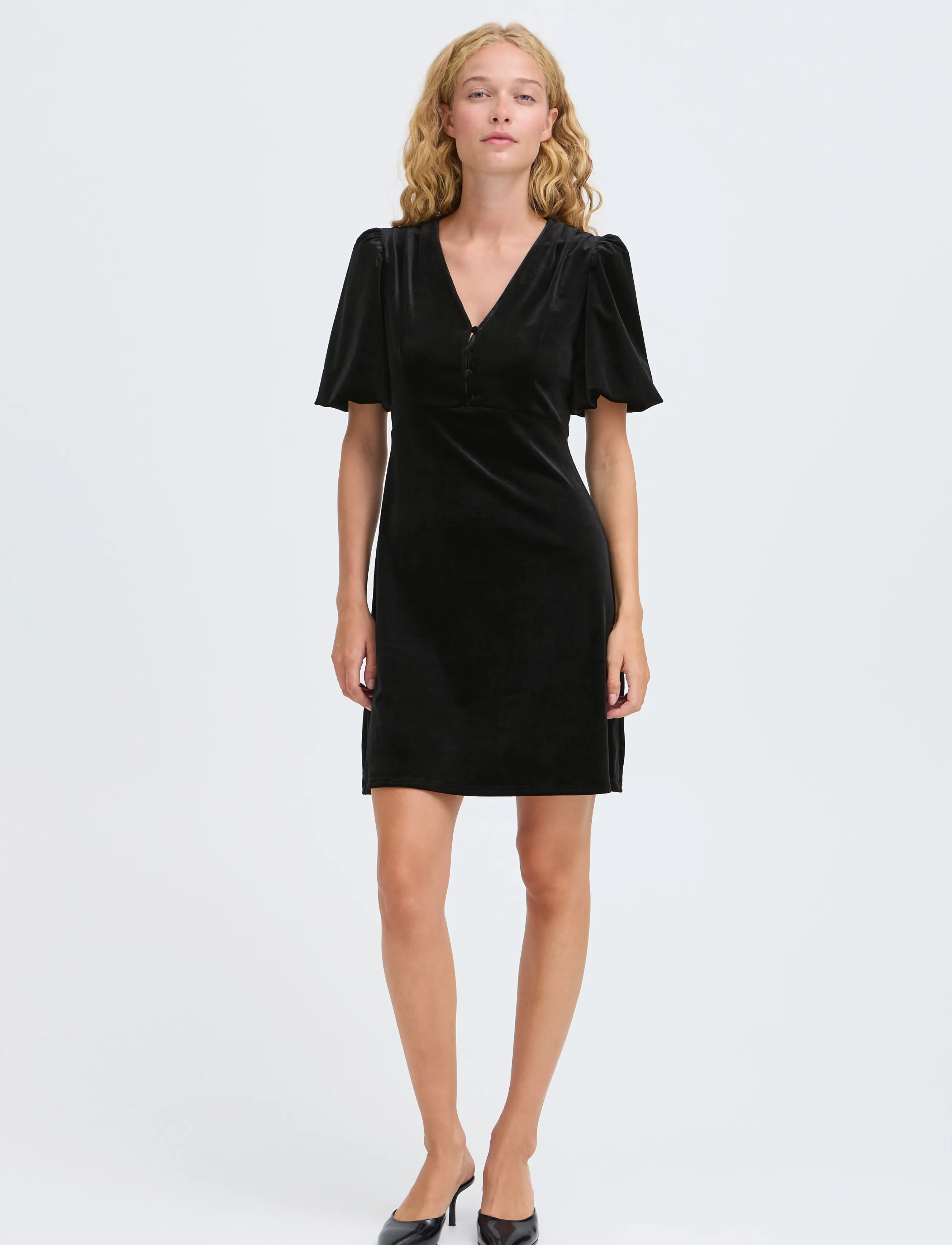 b.young - BYPERLINA BALLOON SLEEVE DRESS - särkkleidid - meteorite - 4