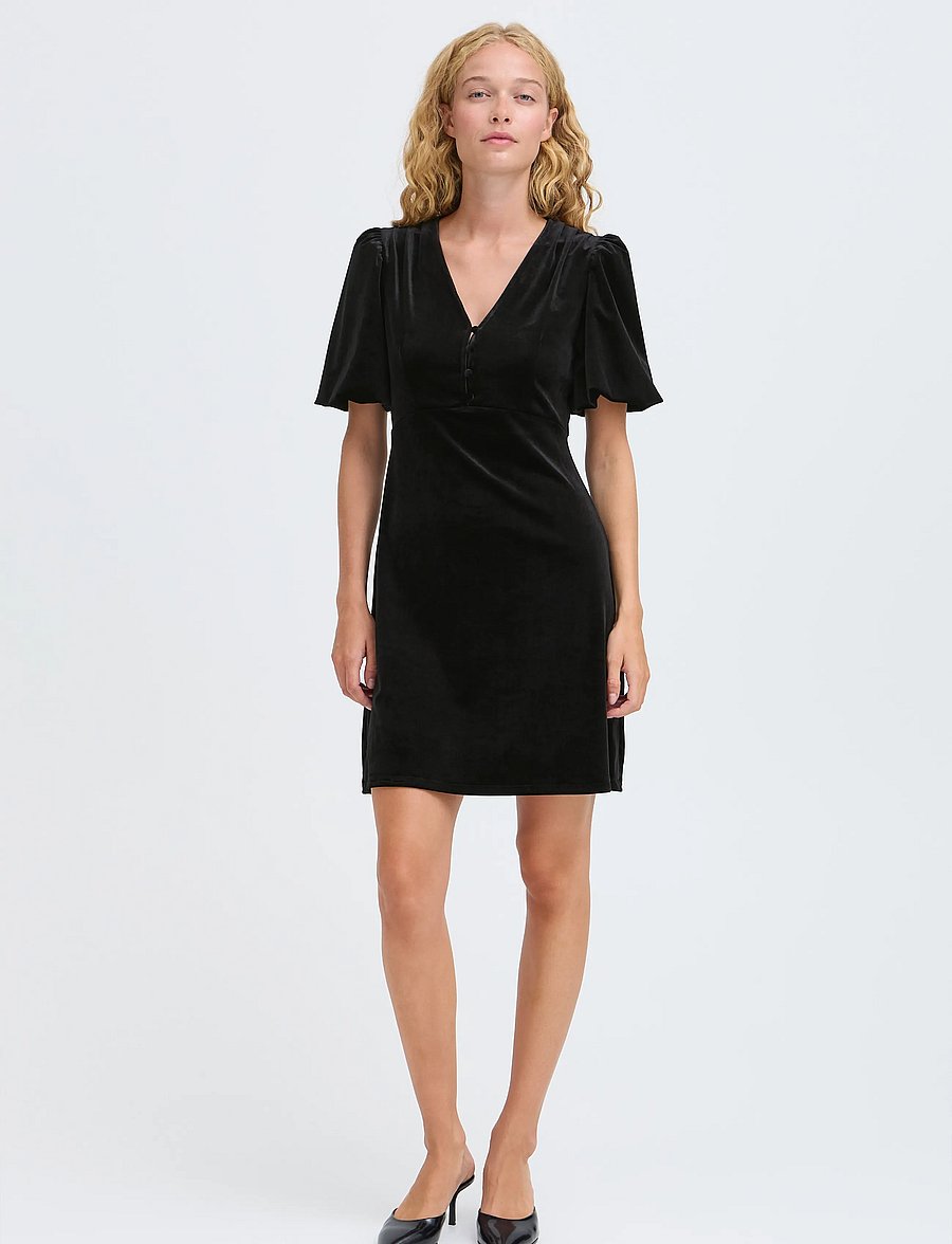 b.young - BYPERLINA BALLOON SLEEVE DRESS - särkkleidid - meteorite - 4
