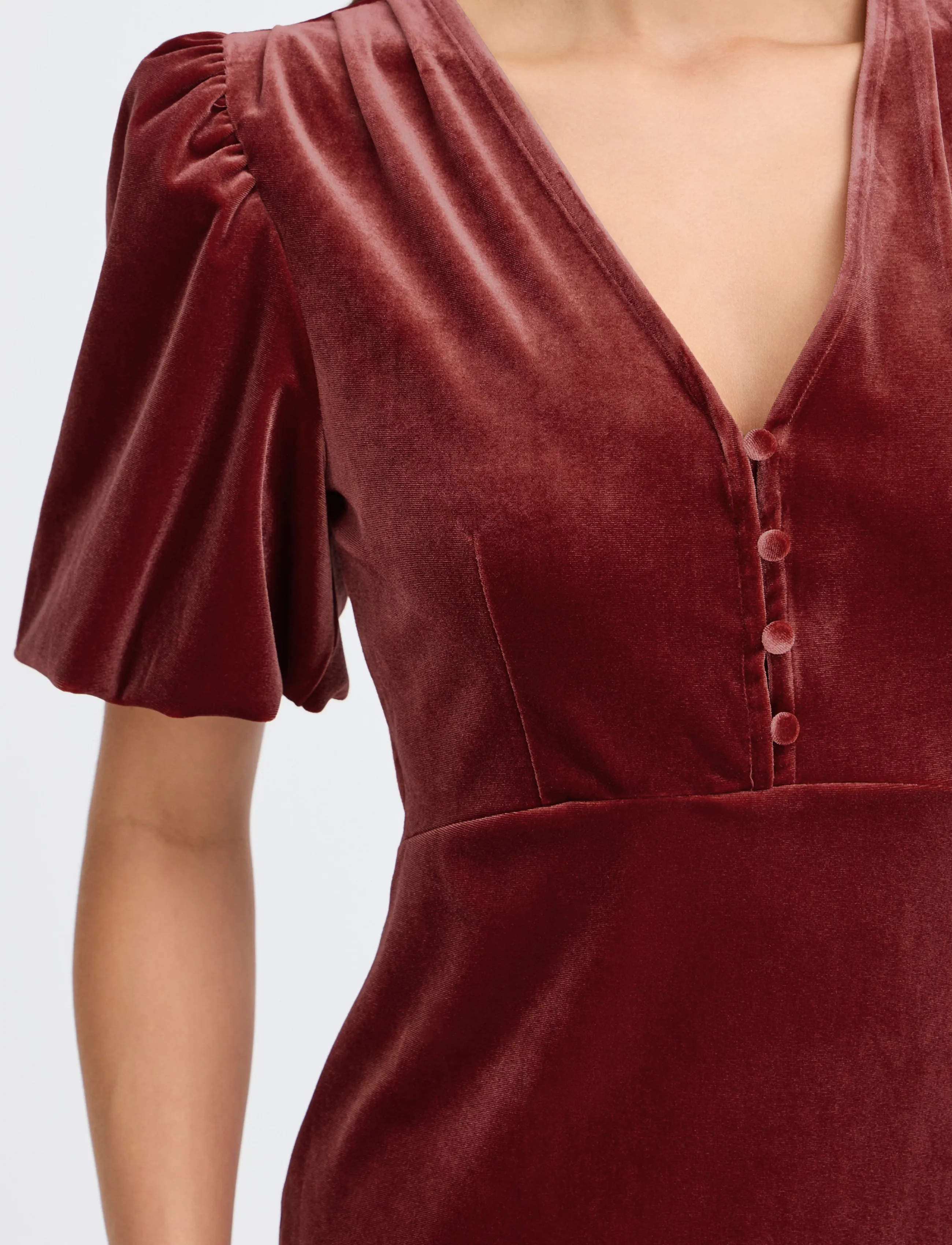b.young - BYPERLINA BALLOON SLEEVE DRESS - skjortklänningar - sun-dried tomato - 3
