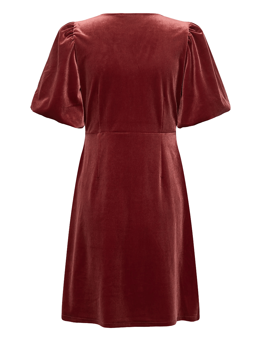 b.young - BYPERLINA BALLOON SLEEVE DRESS - skjortklänningar - sun-dried tomato - 2