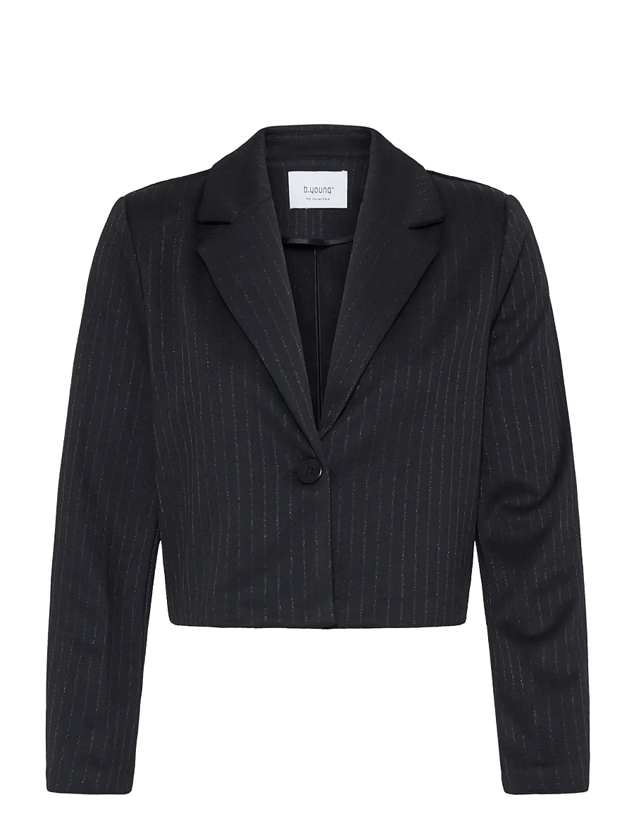 b.young - BYROLUX SHORT BLAZER - meteorite pinstripe - 1