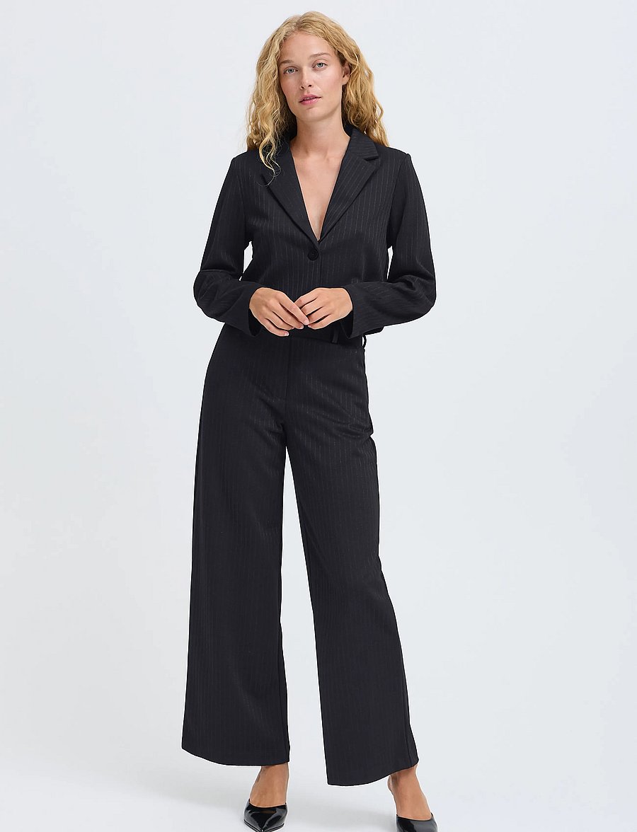 b.young - BYROLUX SHORT BLAZER - meteorite pinstripe - 3