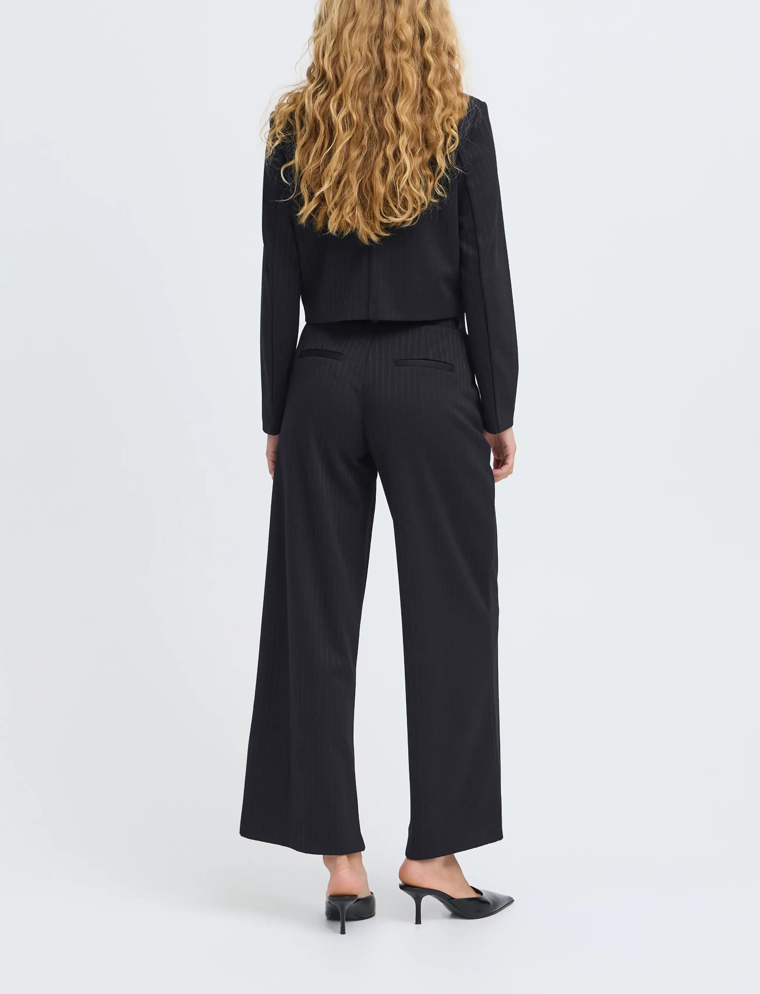 b.young - BYROLUX SHORT BLAZER - meteorite pinstripe - 5