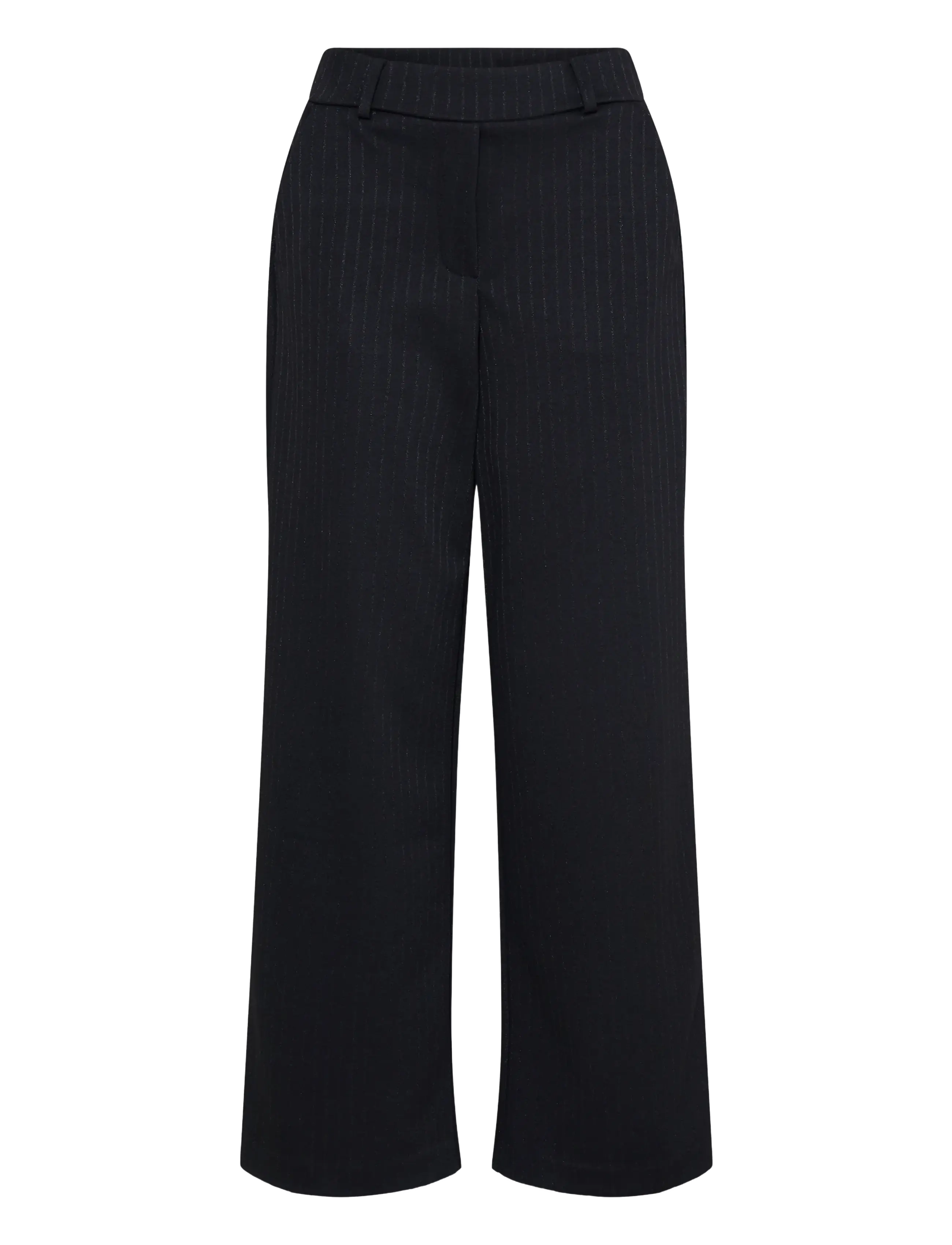 b.young - BYROLUX WIDE PANTS - meteorite pinstripe - 1