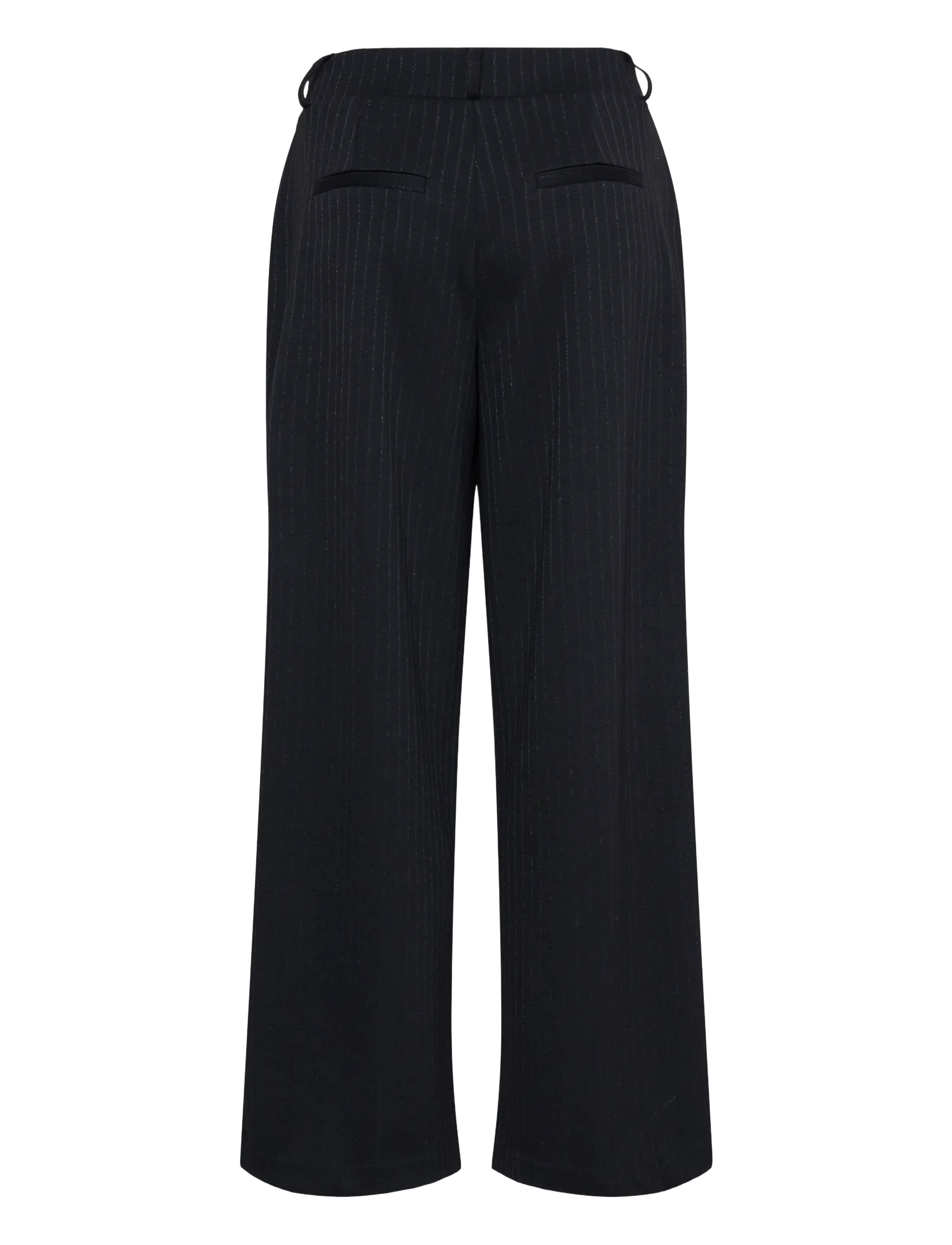 b.young - BYROLUX WIDE PANTS - meteorite pinstripe - 2