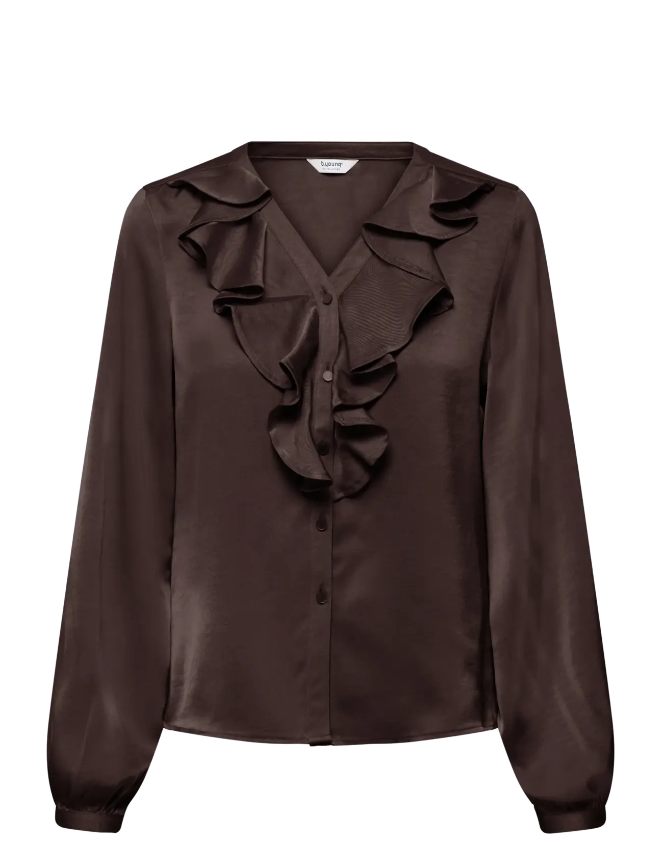 b.young BYISA FLOUNCE SHIRT - Blusen & Hemden - JAVA / brown