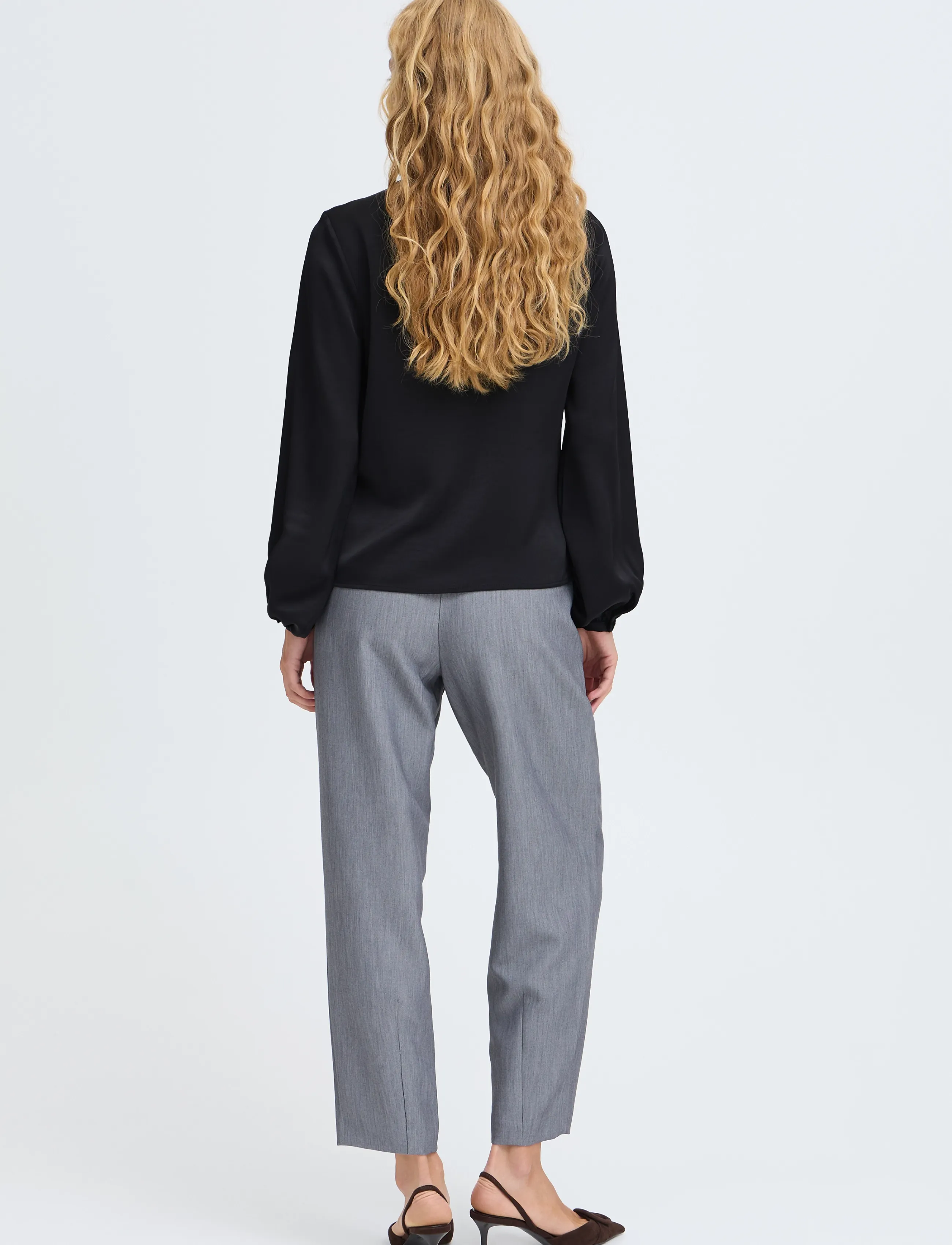 b.young - BYISA FLOUNCE SHIRT - meteorite - 4