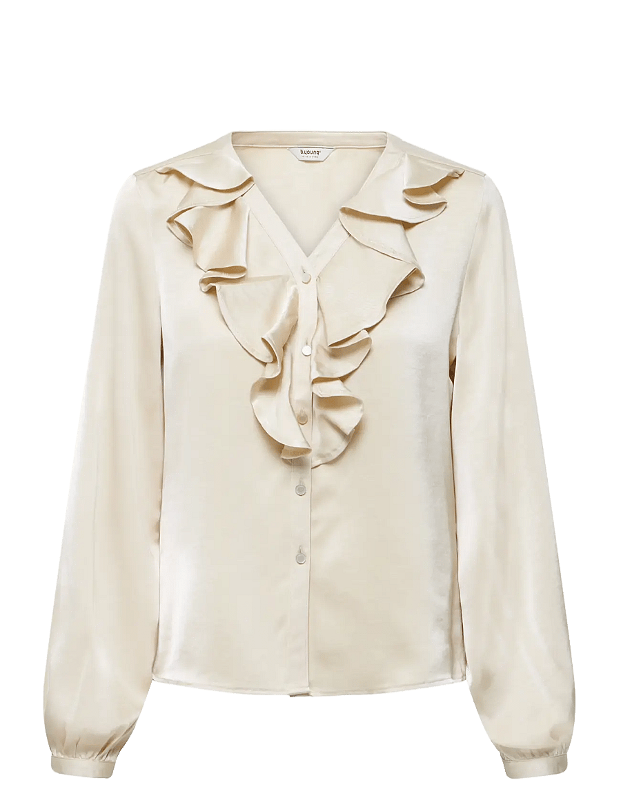 b.young - BYISA FLOUNCE SHIRT - langærmede skjorter - oatmeal - 1