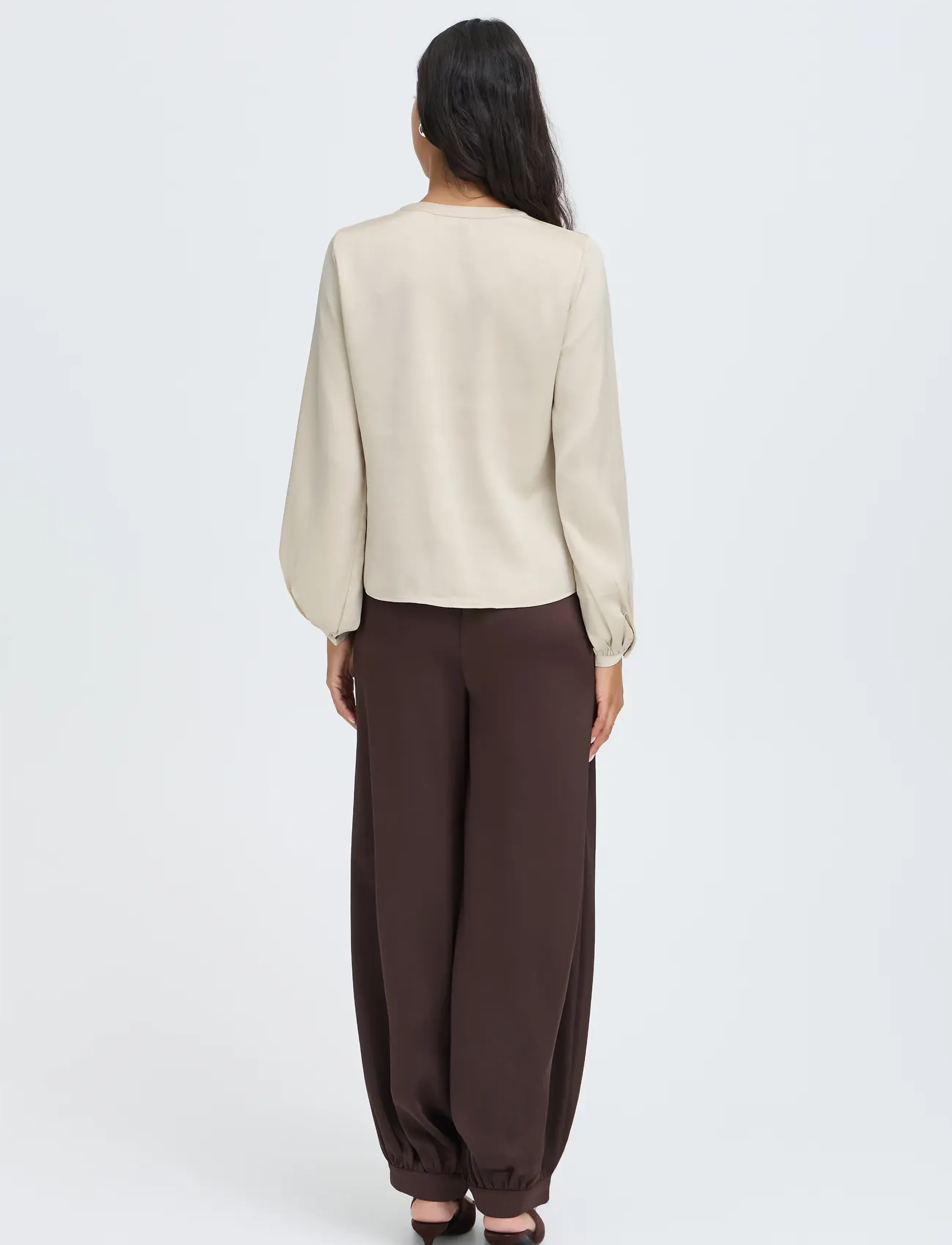 b.young - BYISA FLOUNCE SHIRT - langærmede skjorter - oatmeal - 5