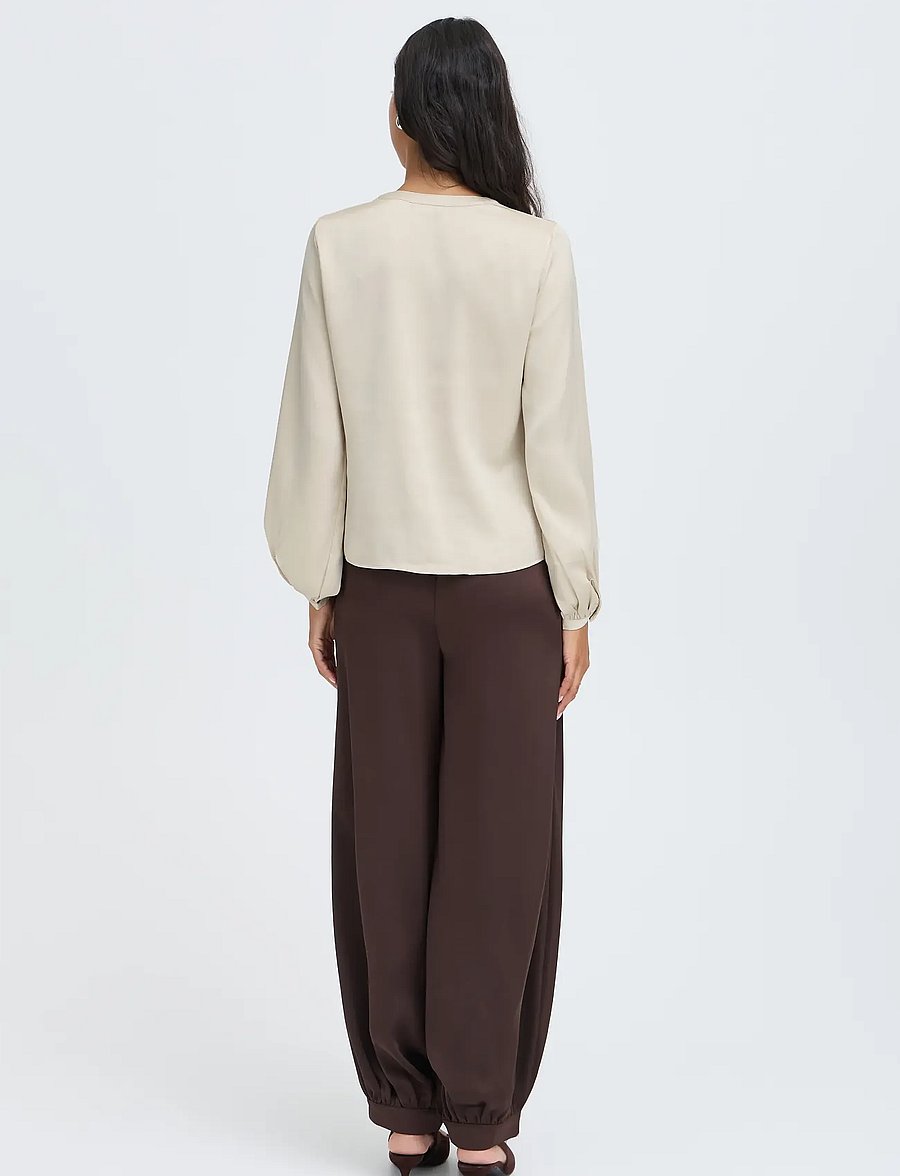 b.young - BYISA FLOUNCE SHIRT - langærmede skjorter - oatmeal - 5