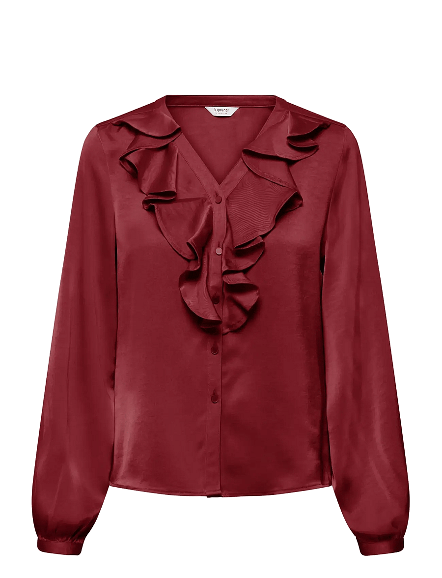 b.young - BYISA FLOUNCE SHIRT - pikkade varrukatega särgid - sun-dried tomato - 1