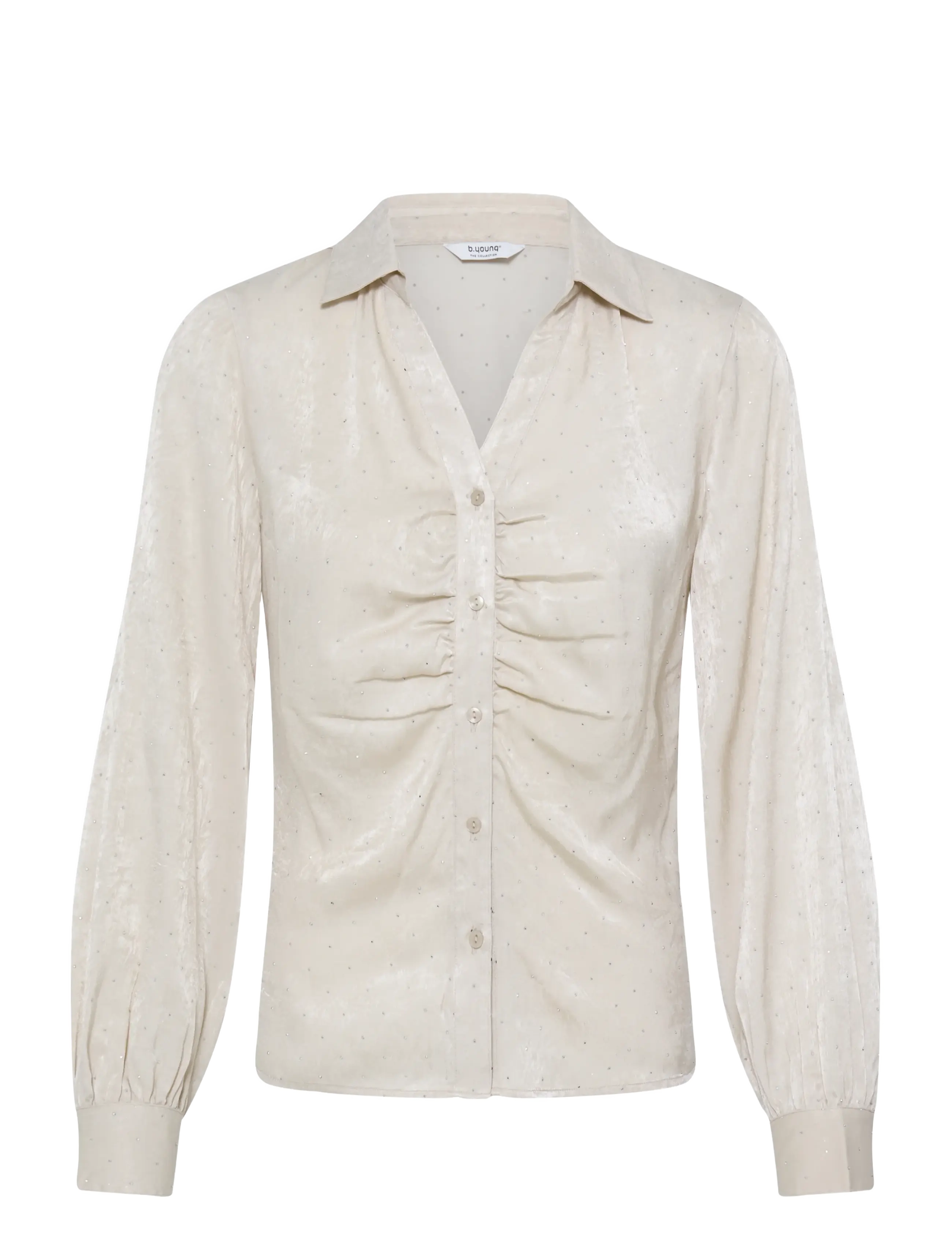 b.young BYHALLE SHIRT 2 - Pikkade varrukatega särgid - OATMEAL / cream