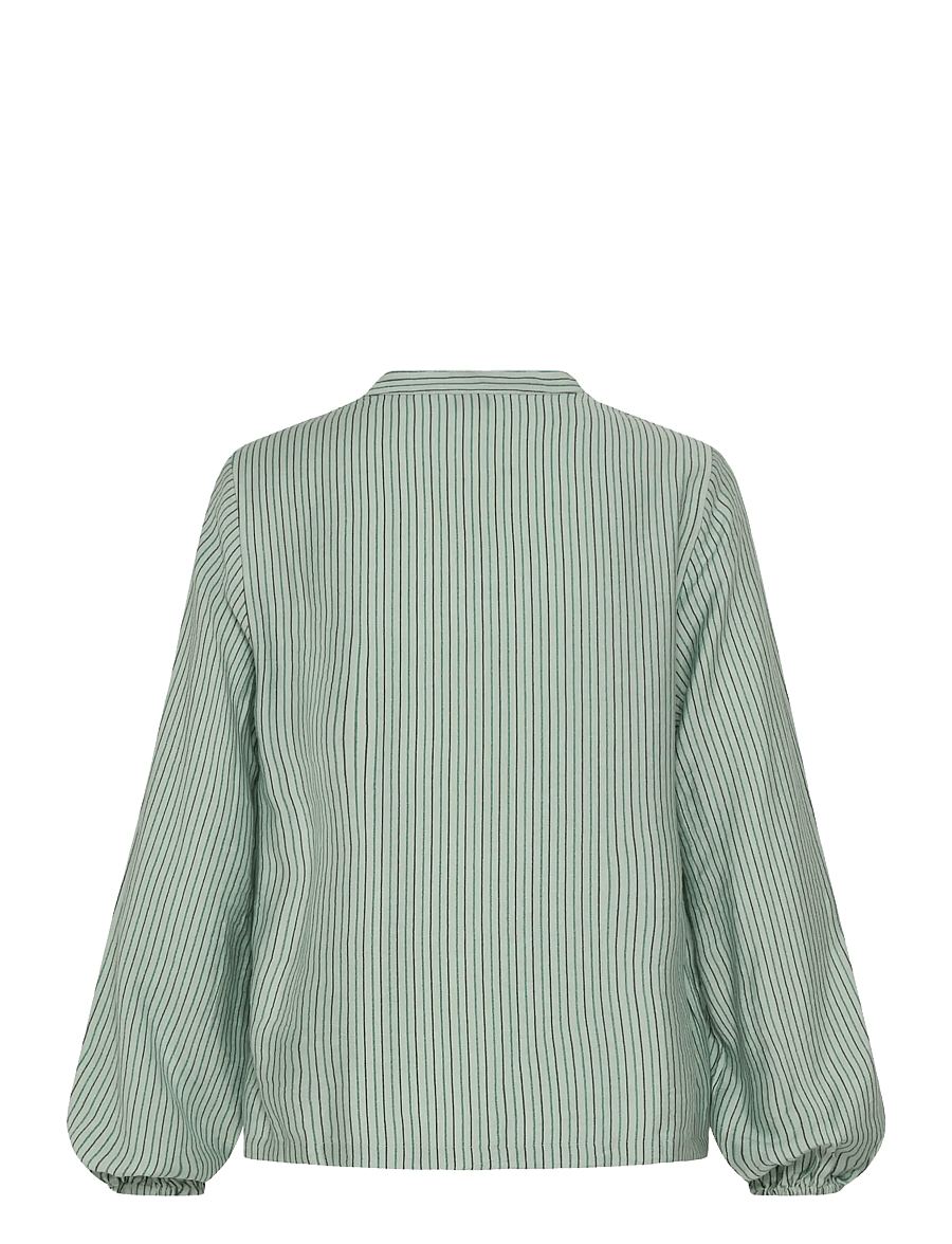 b.young - BMMFIE LS BLOUSE - long sleeved blouses - aqua gray mix - 2