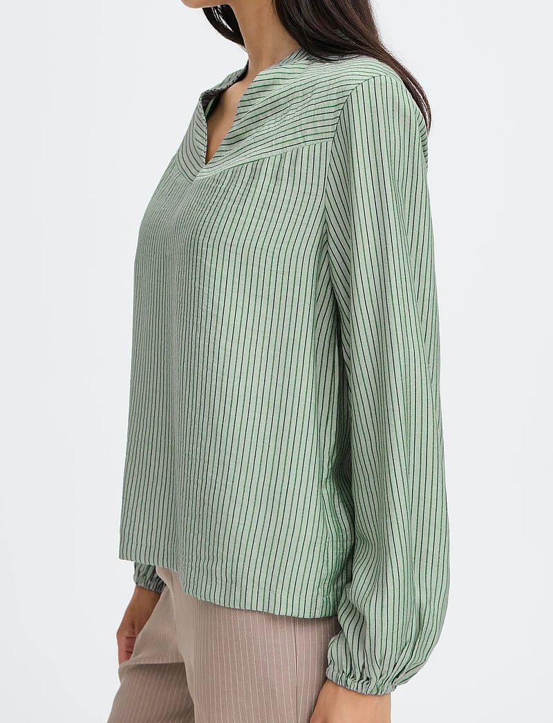 b.young - BMMFIE LS BLOUSE - langærmede bluser - aqua gray mix - 4