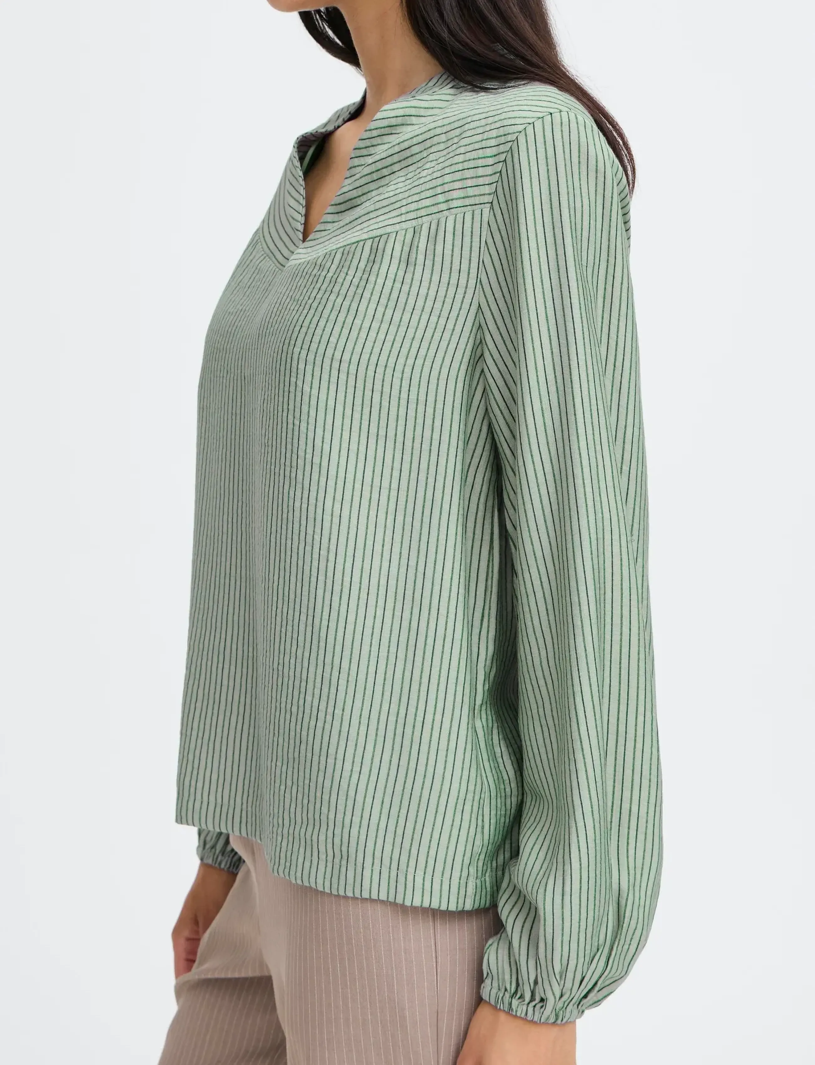 b.young - BMMFIE LS BLOUSE - langärmlige blusen - aqua gray mix - 4