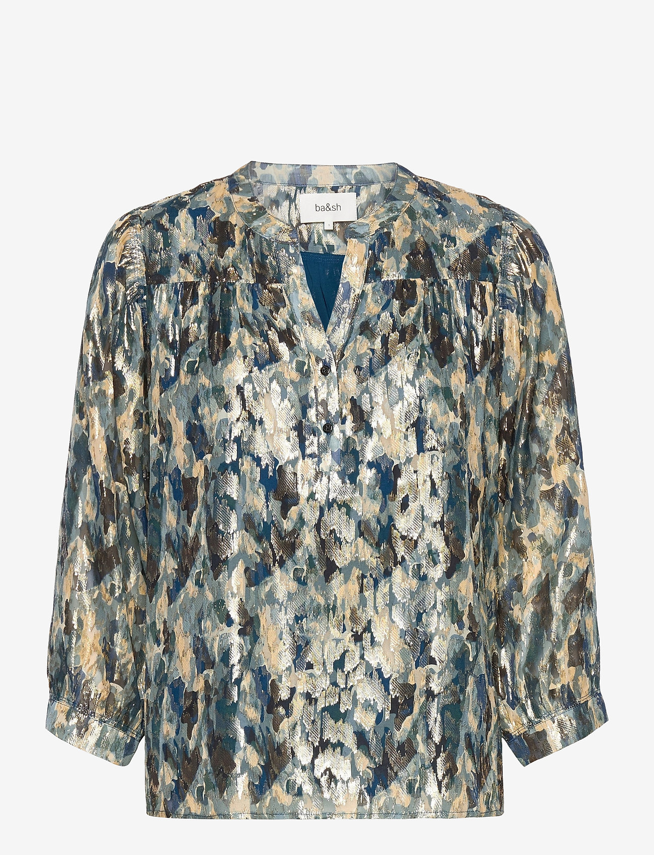 GABY BLOUSE - TEAL BLUE