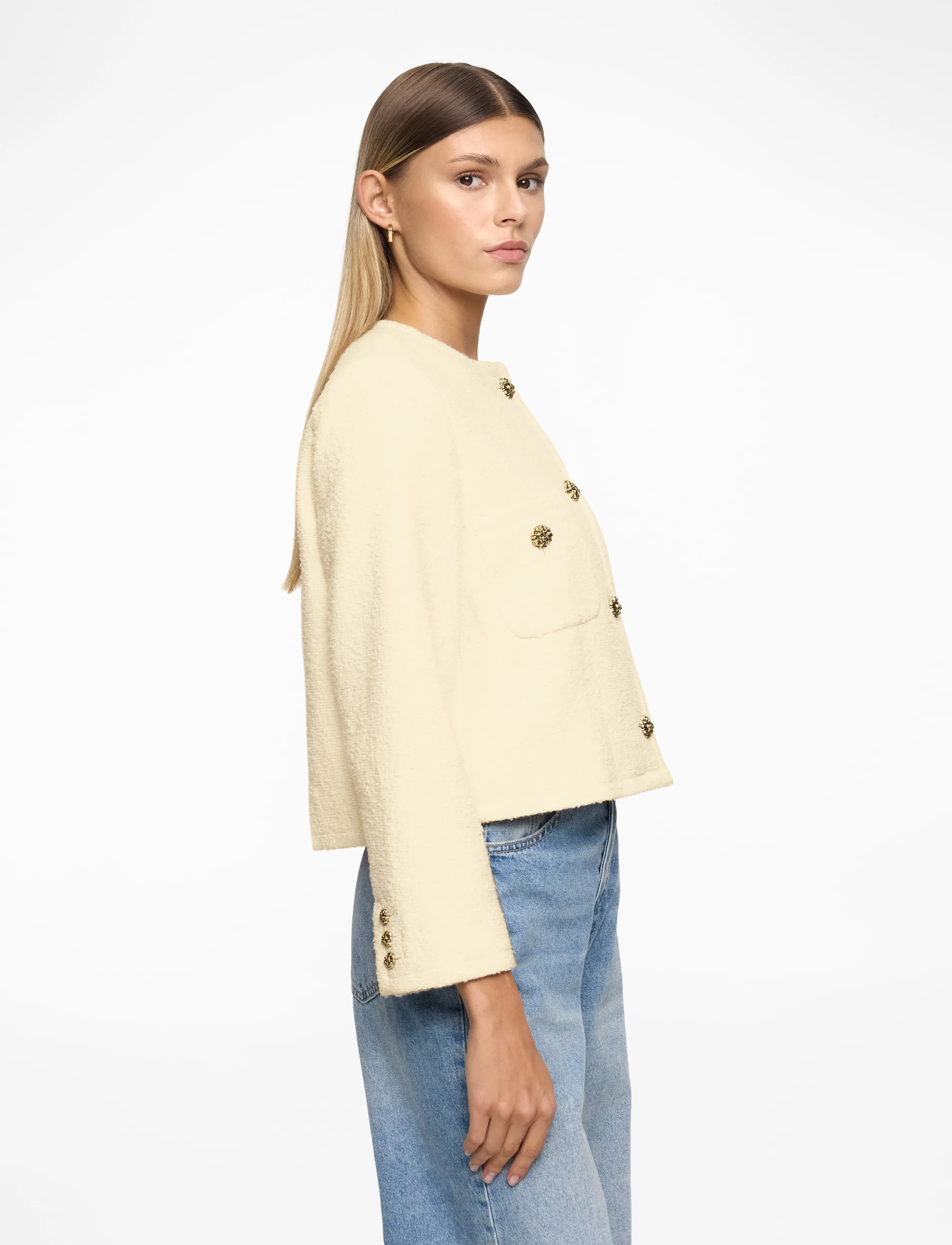 ba&sh - JACKET MEREDITH - bouclés stiilis jakid - ecru - 4