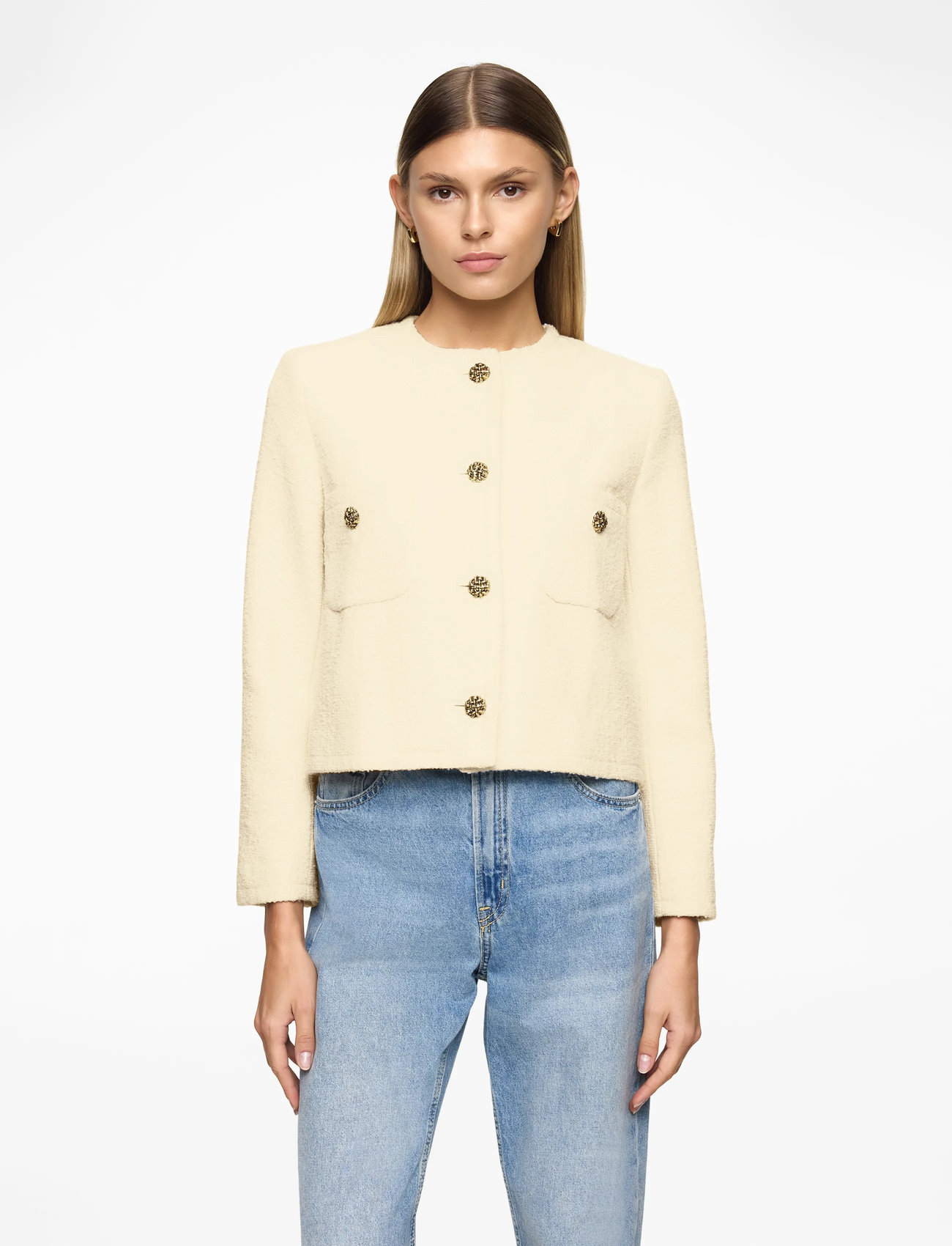 ba&sh - JACKET MEREDITH - bouclé - ecru - 0