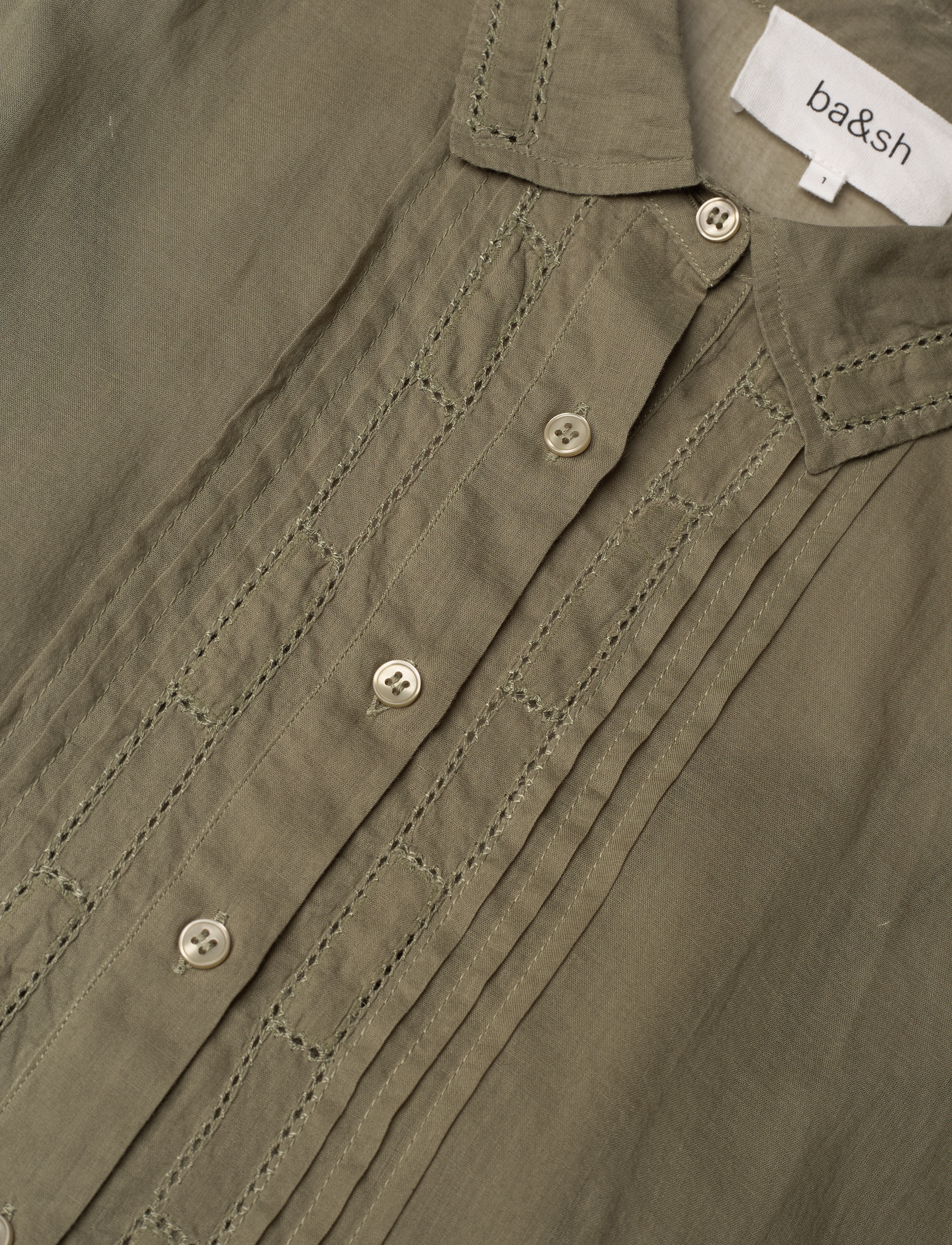 ba&sh - COSIMA DRESS - skjortekjoler - kaki - 4