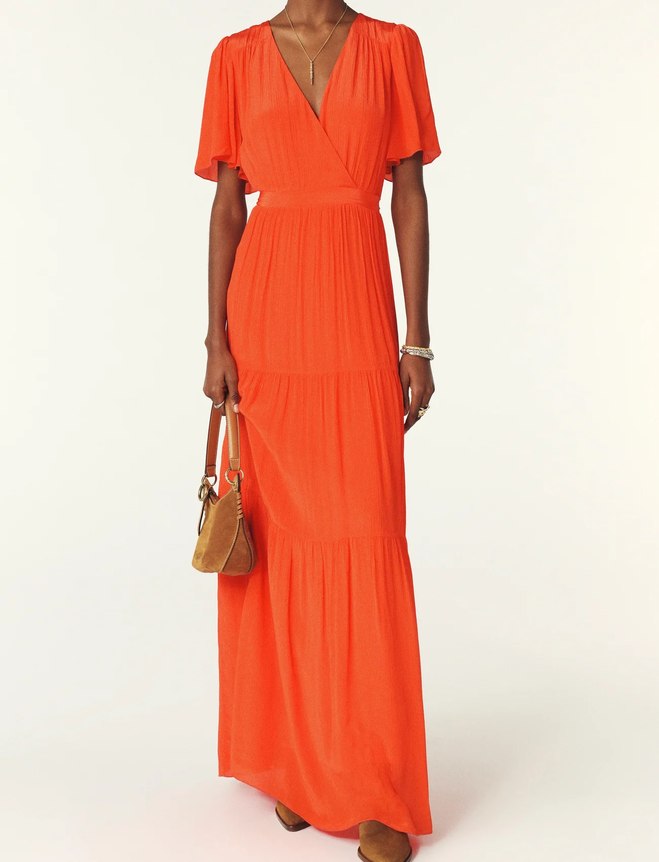 ba&sh - DRESS NATALIA - robes portefeuille - orange - 0