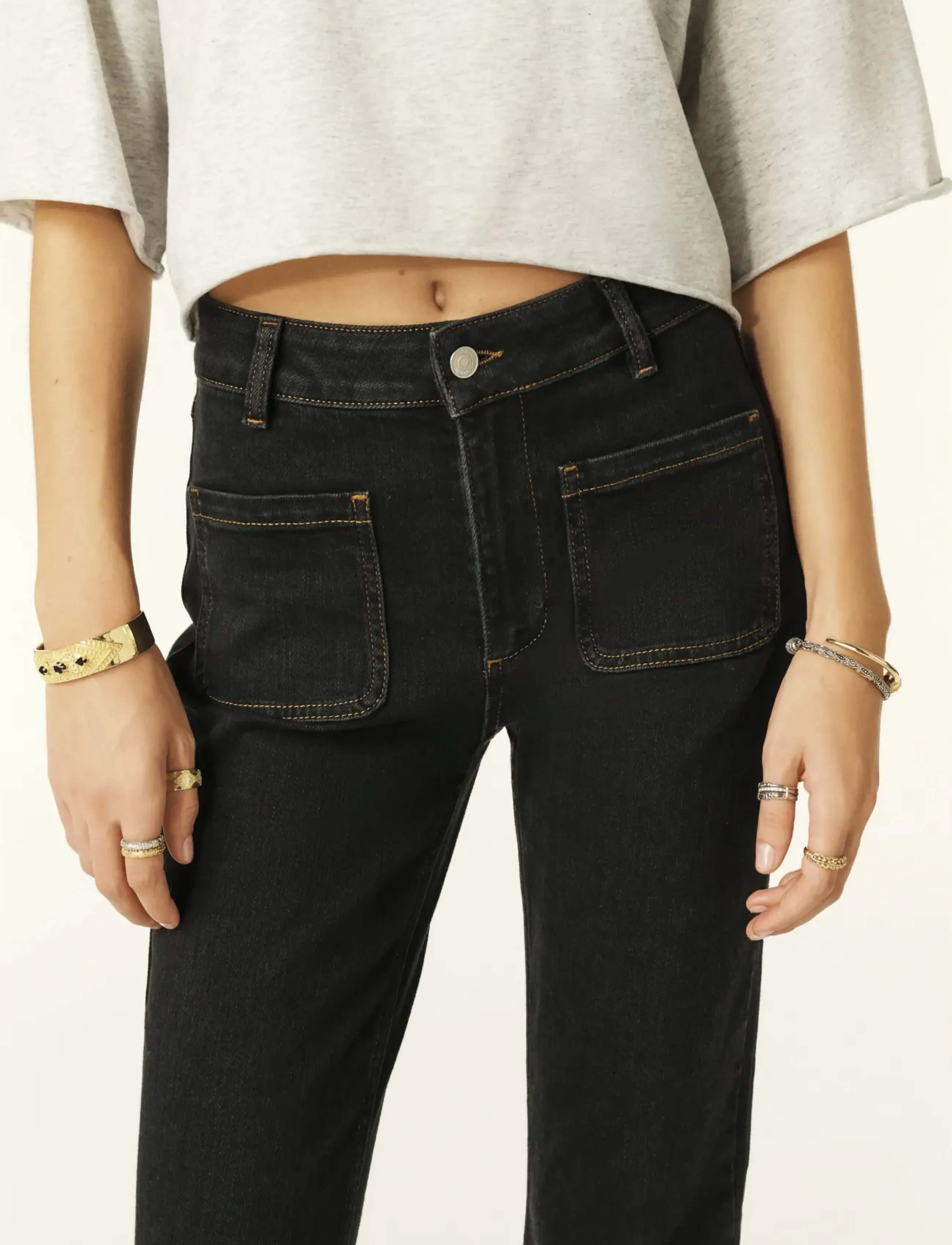 ba&sh - JEANS ROSS - bootcut jeans - blackstone - 3
