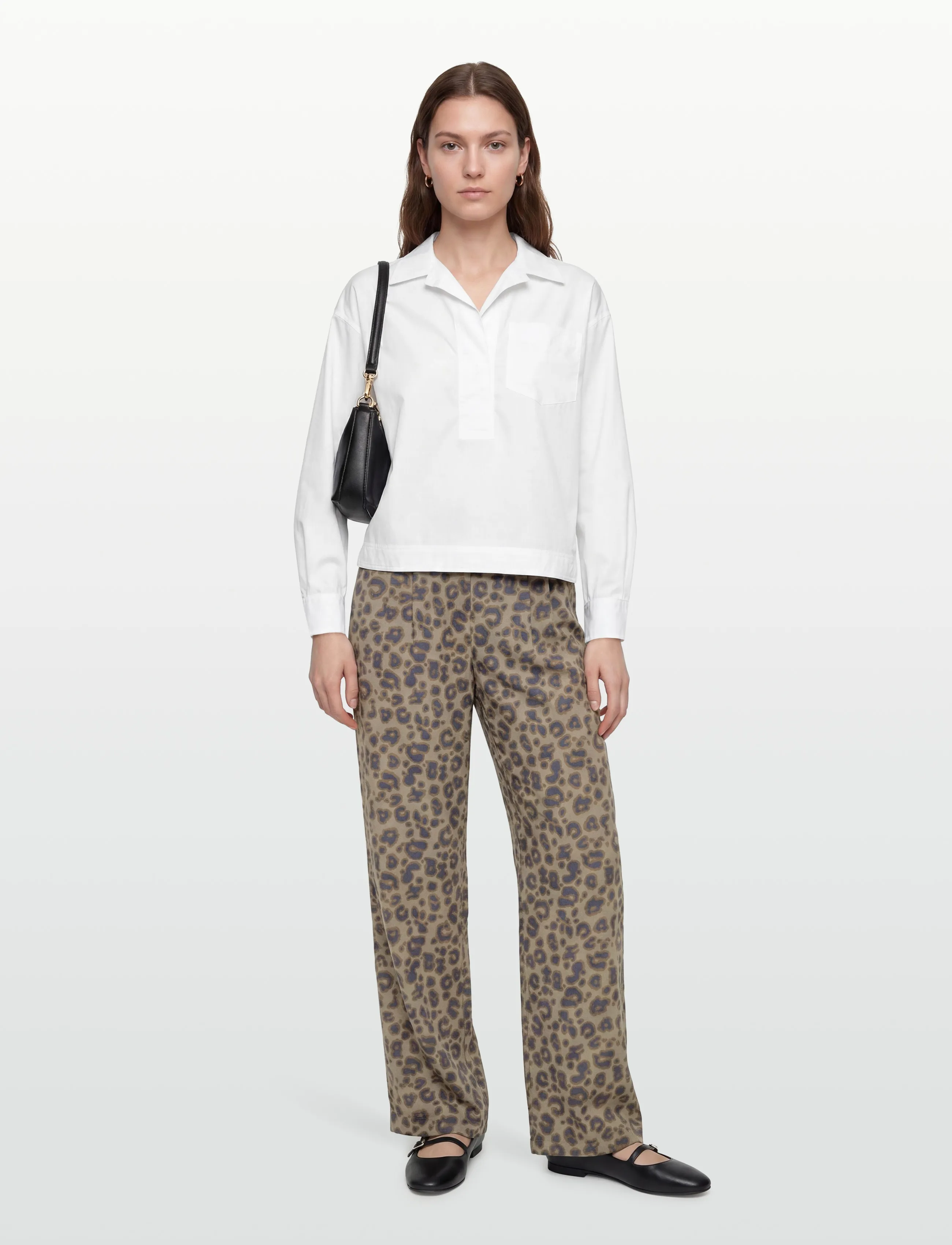 ba&sh Pantalon Bloy, Kvinder, Leopardprint Bukser, Multi/mønstret, Str: 40