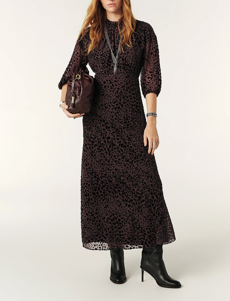 ba&sh - DRESS DUNY - midi dresses - bordeaux - 0