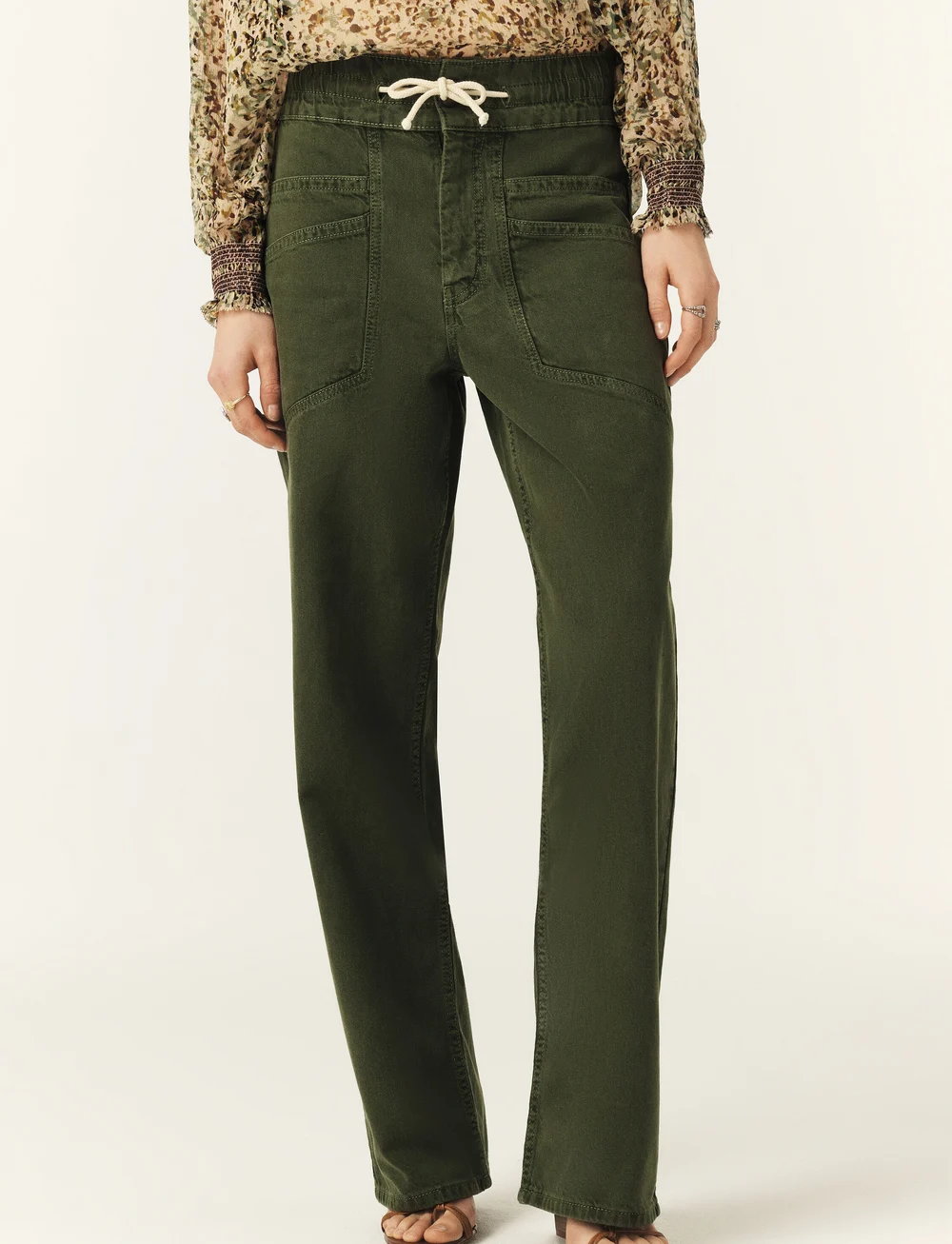 ba&sh - PANT FIMA - everyday style - kaki - 0
