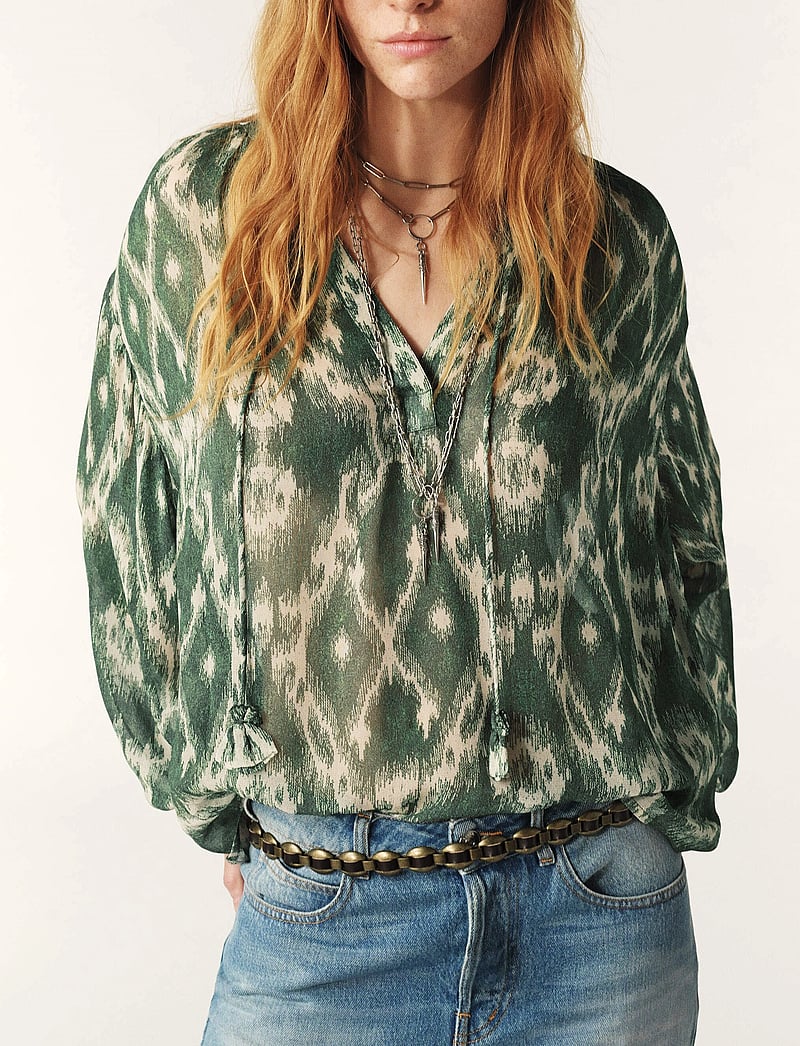 ba&sh - BLOUSE MENAELLE - langärmlige blusen - kaki - 0