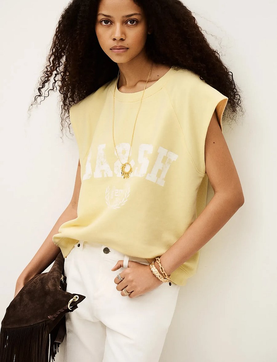 ba&sh - SWEAT BEATA - t-shirty & zopy - yellow - 0