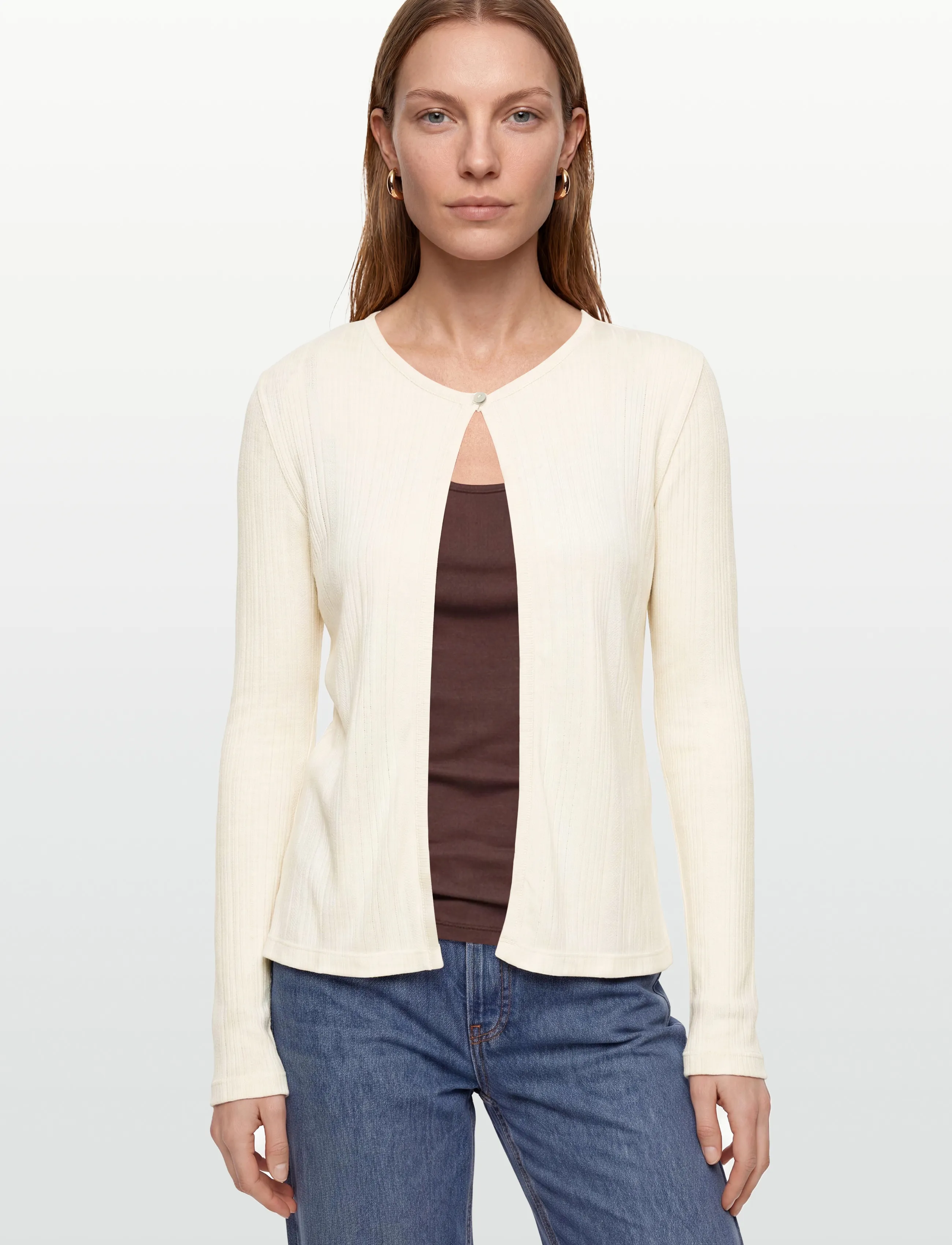 ba&sh - TOP BREA - cardigans - ecru - 3
