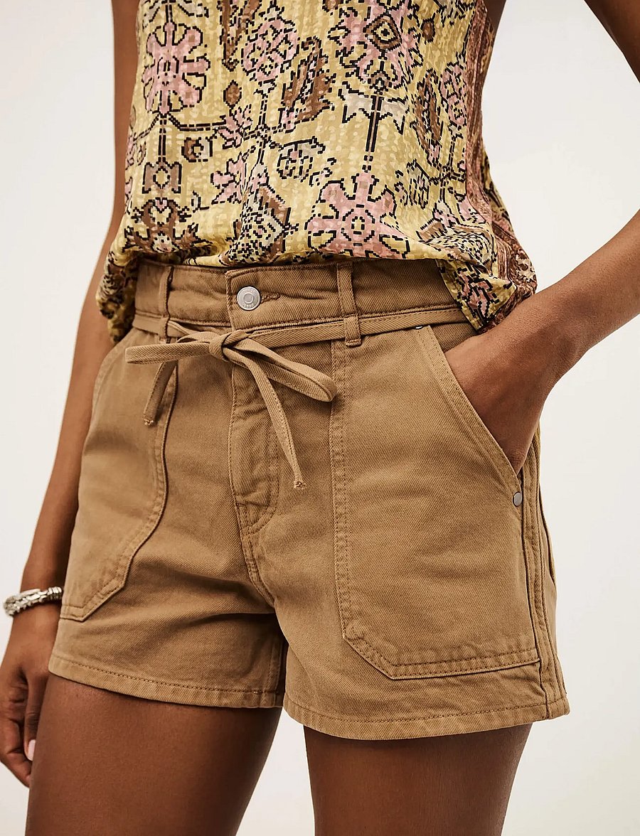 ba&sh - SHORT CATIA - lühikesed vabaajapüksid - camel - 3