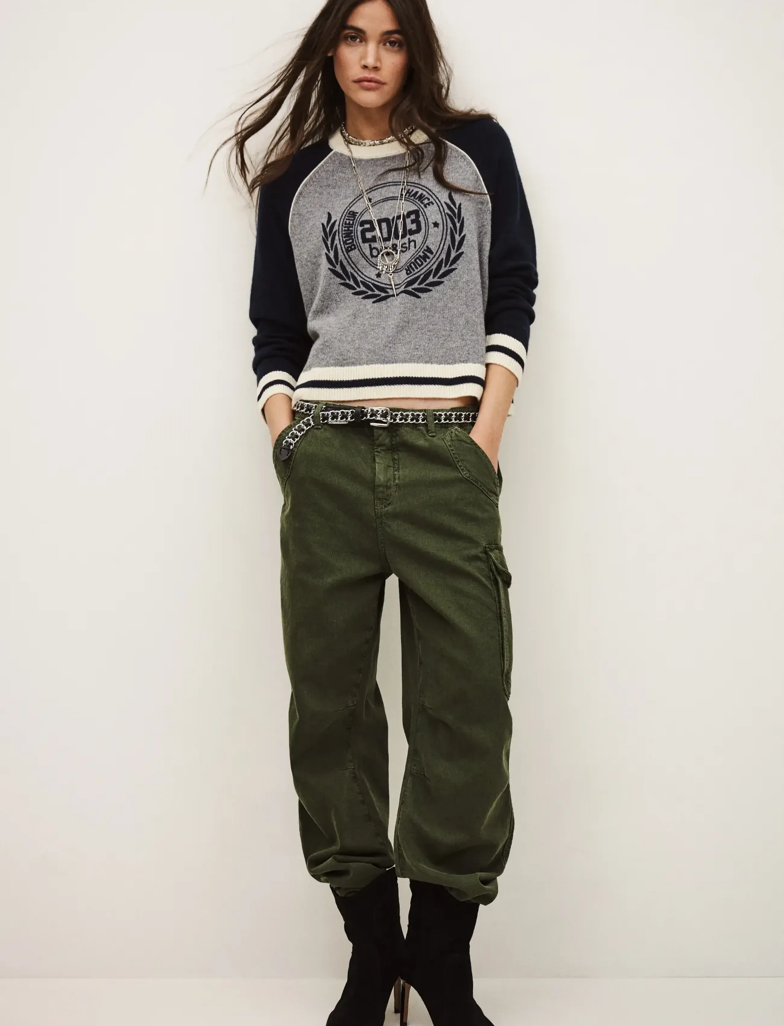 ba&sh Pull Collette, 34, Navy, Strik > Trøjer, Dame
