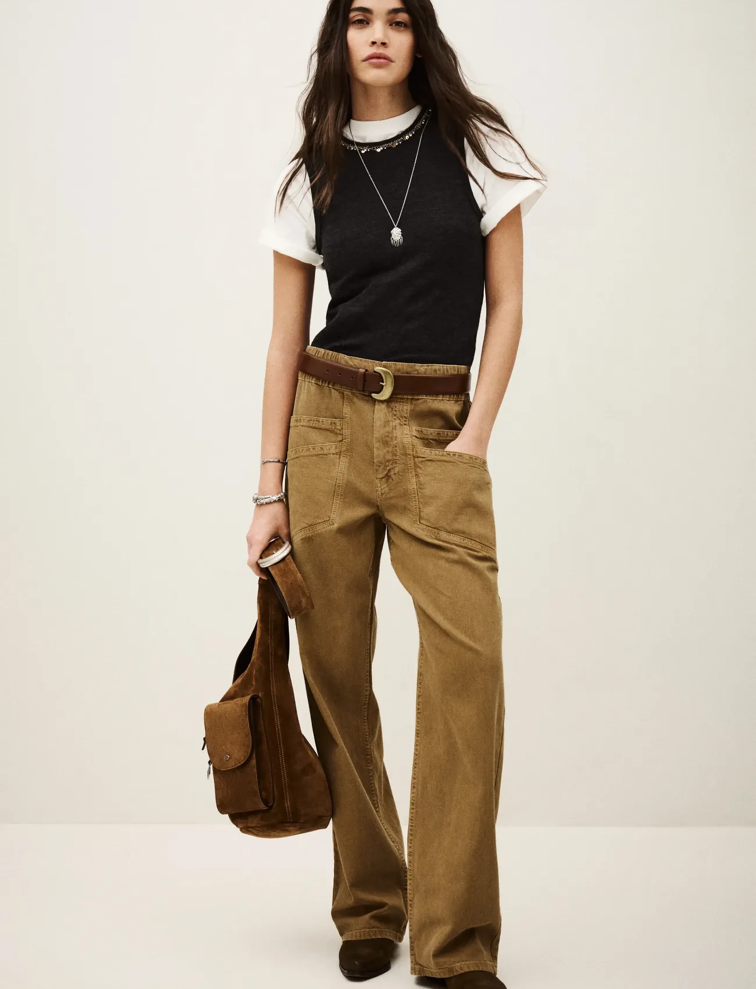 ba&sh - PANTALON FIMA - pantalon cargo - camel - 3