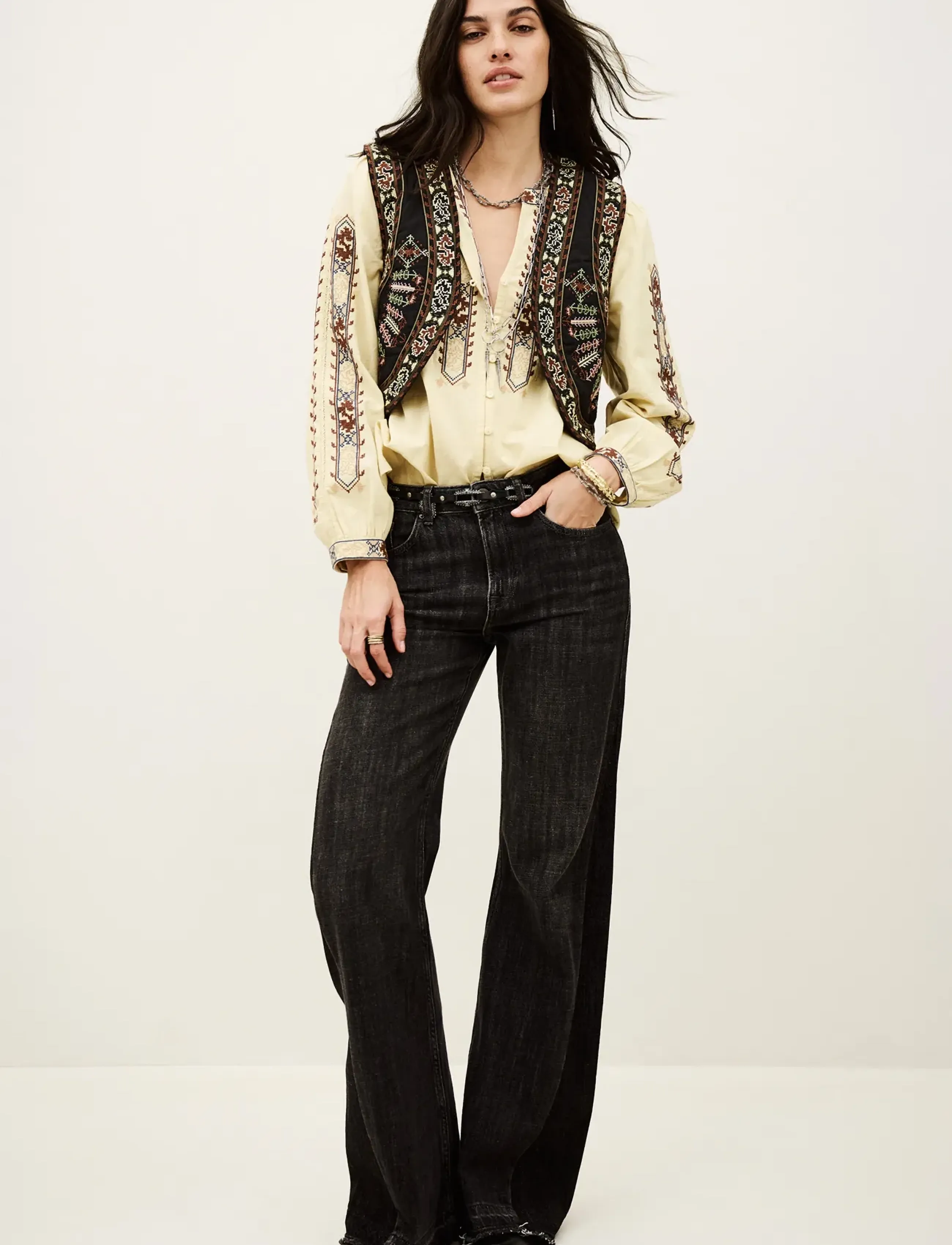 ba&sh - GILET FOSCA - waistcoats - carbone - 3