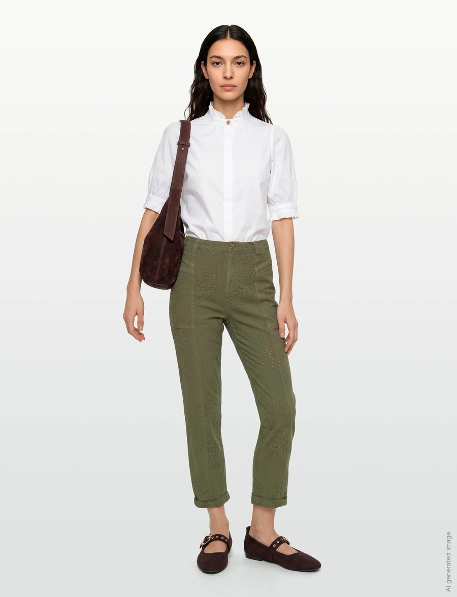 ba&sh - PANTALON GIANY - hose mit geradem bein - khaki - 0