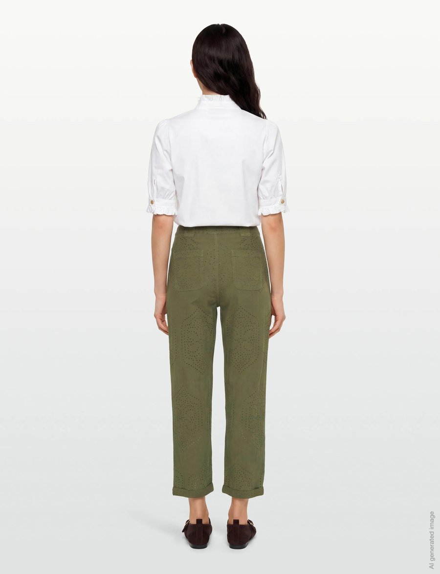 ba&sh - PANTALON GIANY - hose mit geradem bein - khaki - 4
