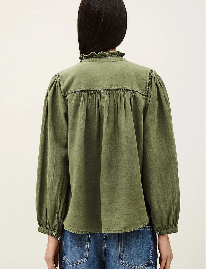 ba&sh - CHEMISE GILDA - long sleeved blouses - khaki - 4
